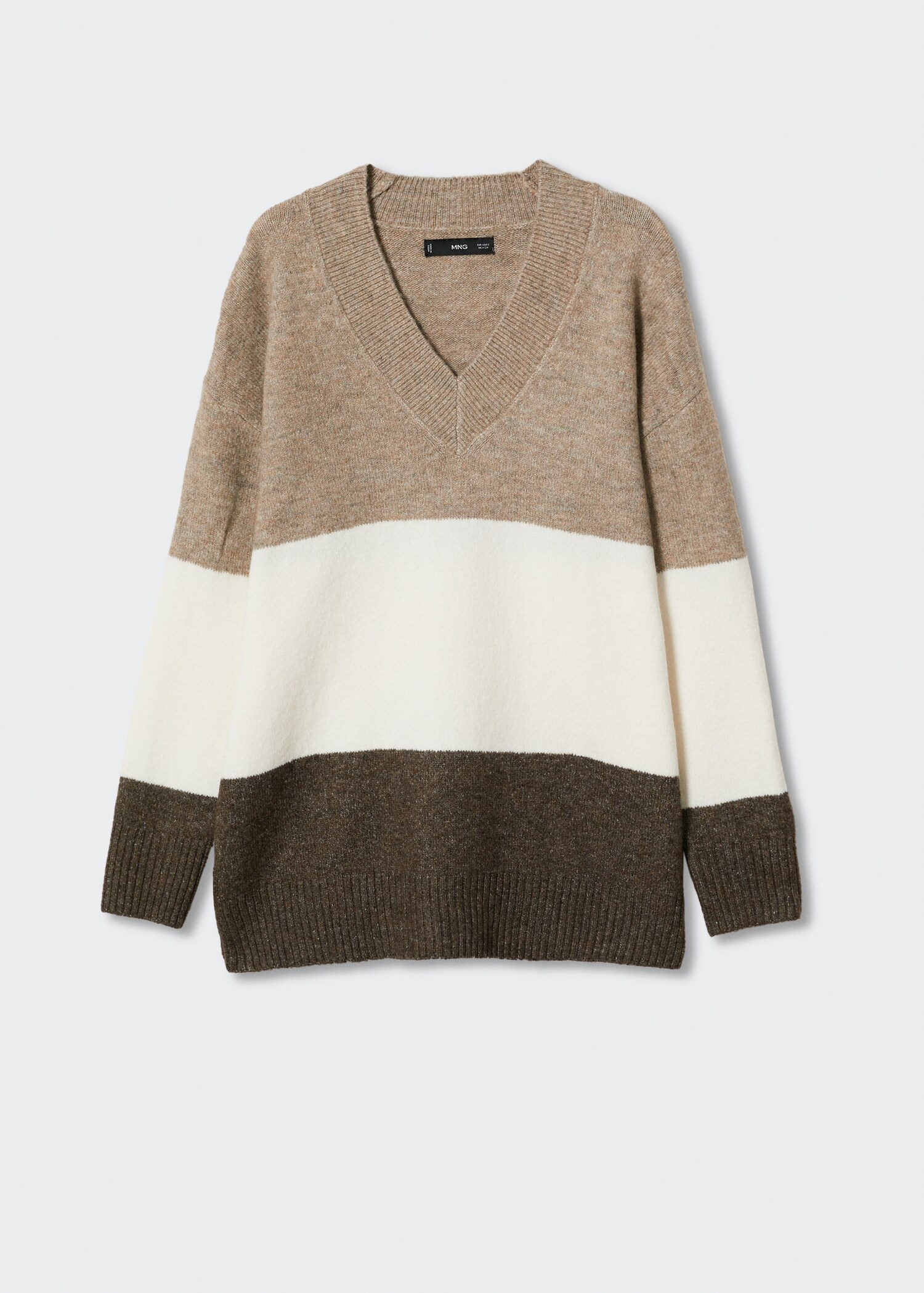 Jersey cuello pico combinado - Artículo sin modelo