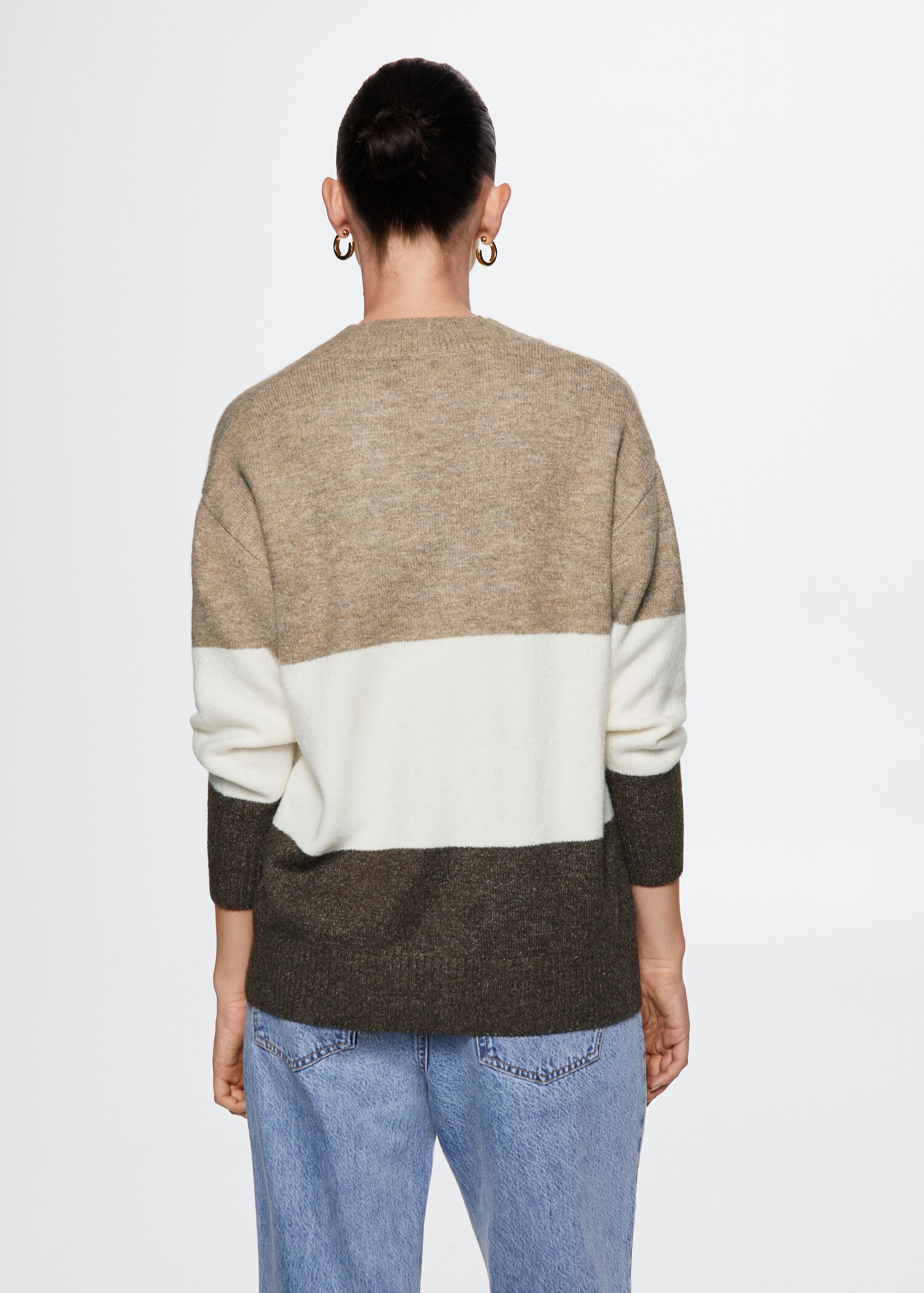 Jersey cuello pico combinado - Reverso del artículo