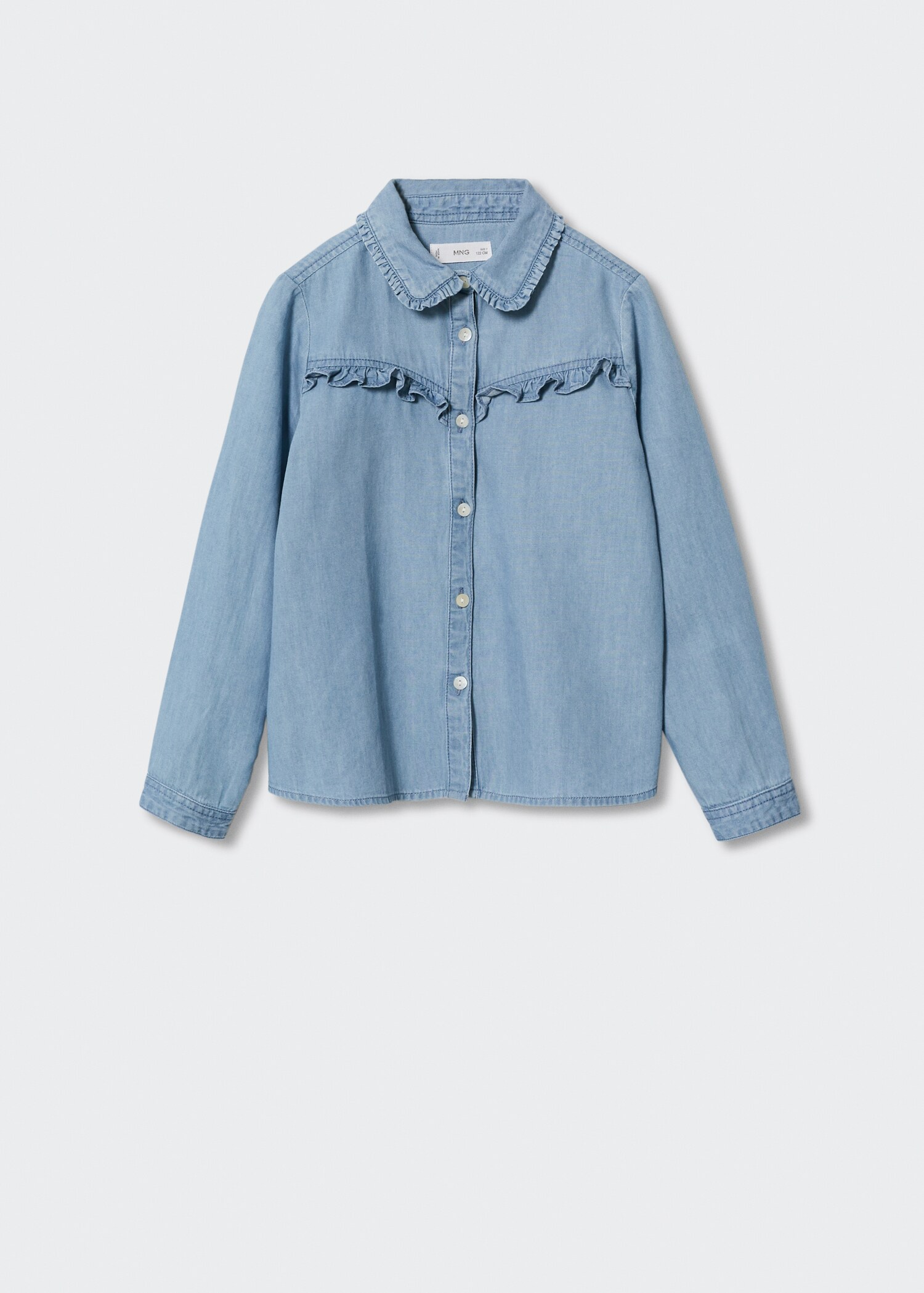 Jeanshemd mit Volant-Details - Artikel ohne Model