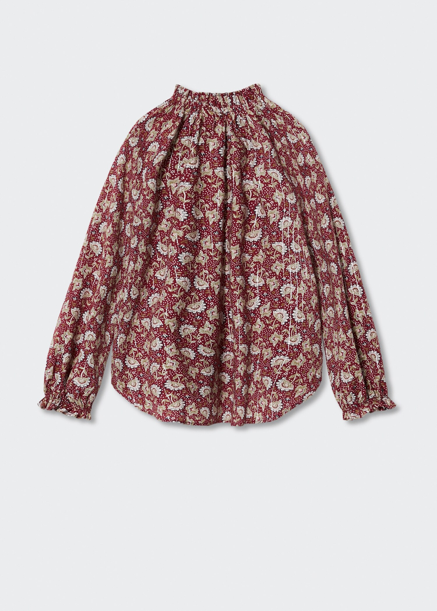 Blusa floral algodón - Reverso del artículo