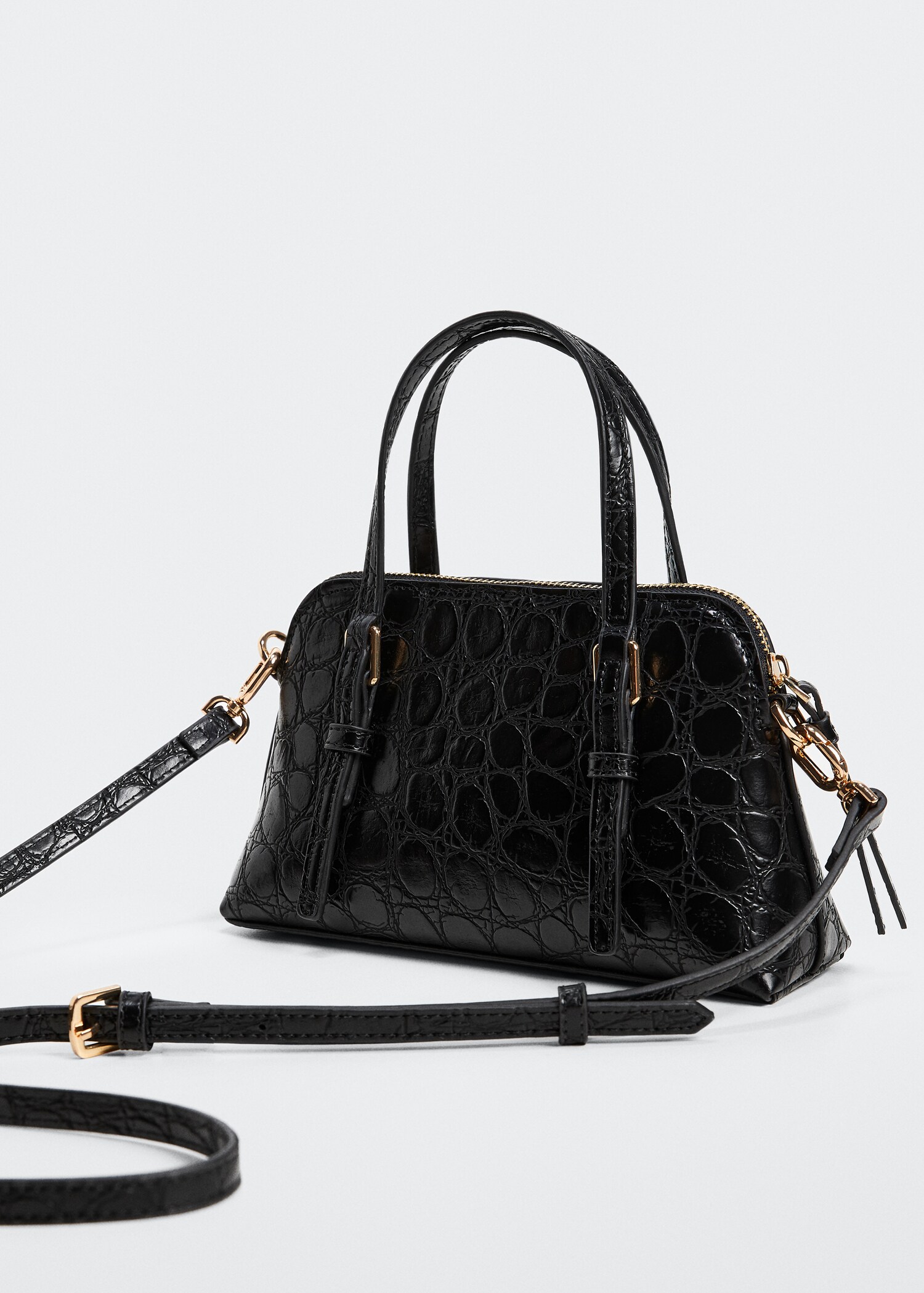 Croc-effect shoulder bag - Details of the article 1
