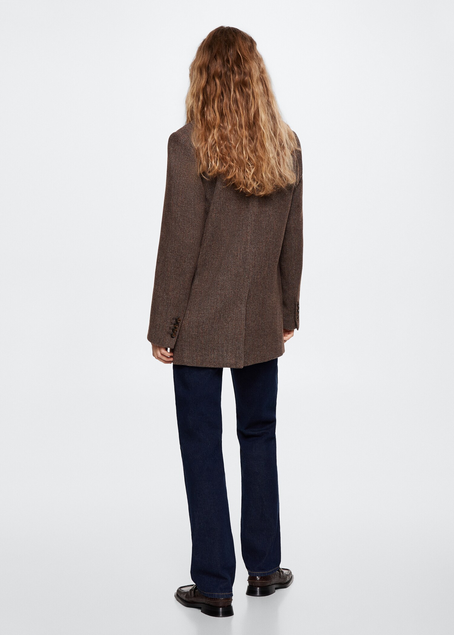 Herringbone suit blazer - Reverse of the article