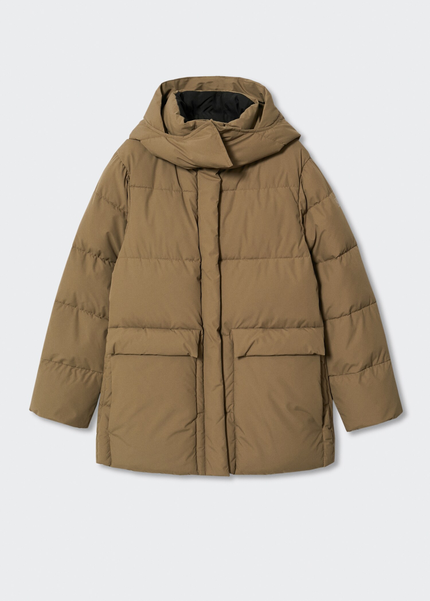 Detachable hood quilted coat - Article without model