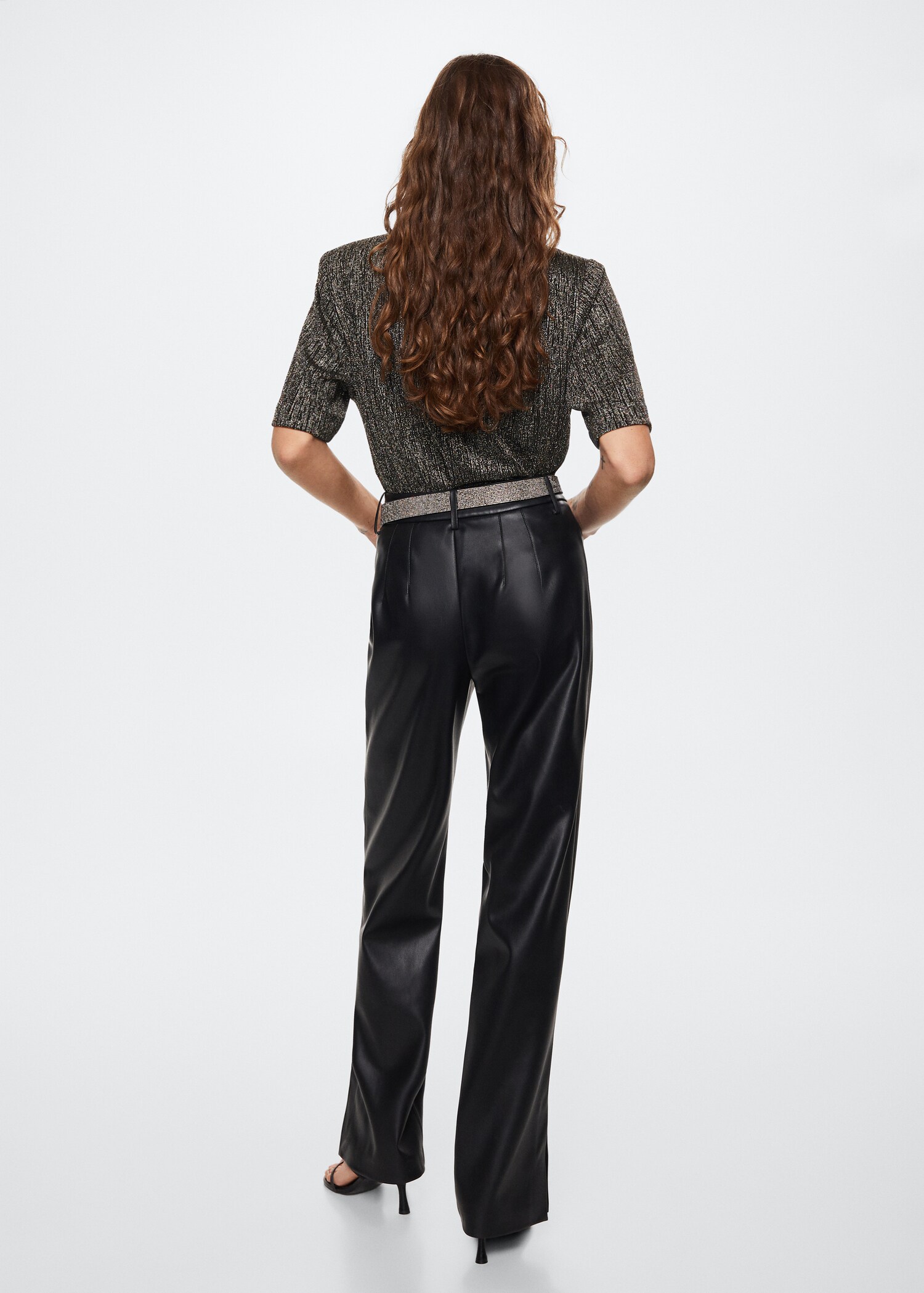 T-shirt de malha de lurex - Verso do artigo