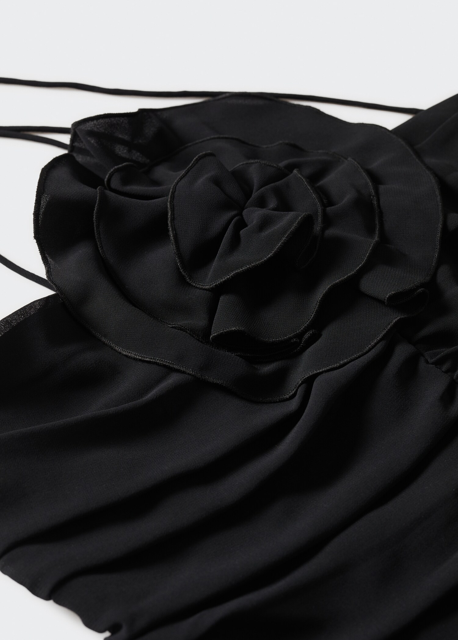 Appliqué draped dress - Details of the article 8