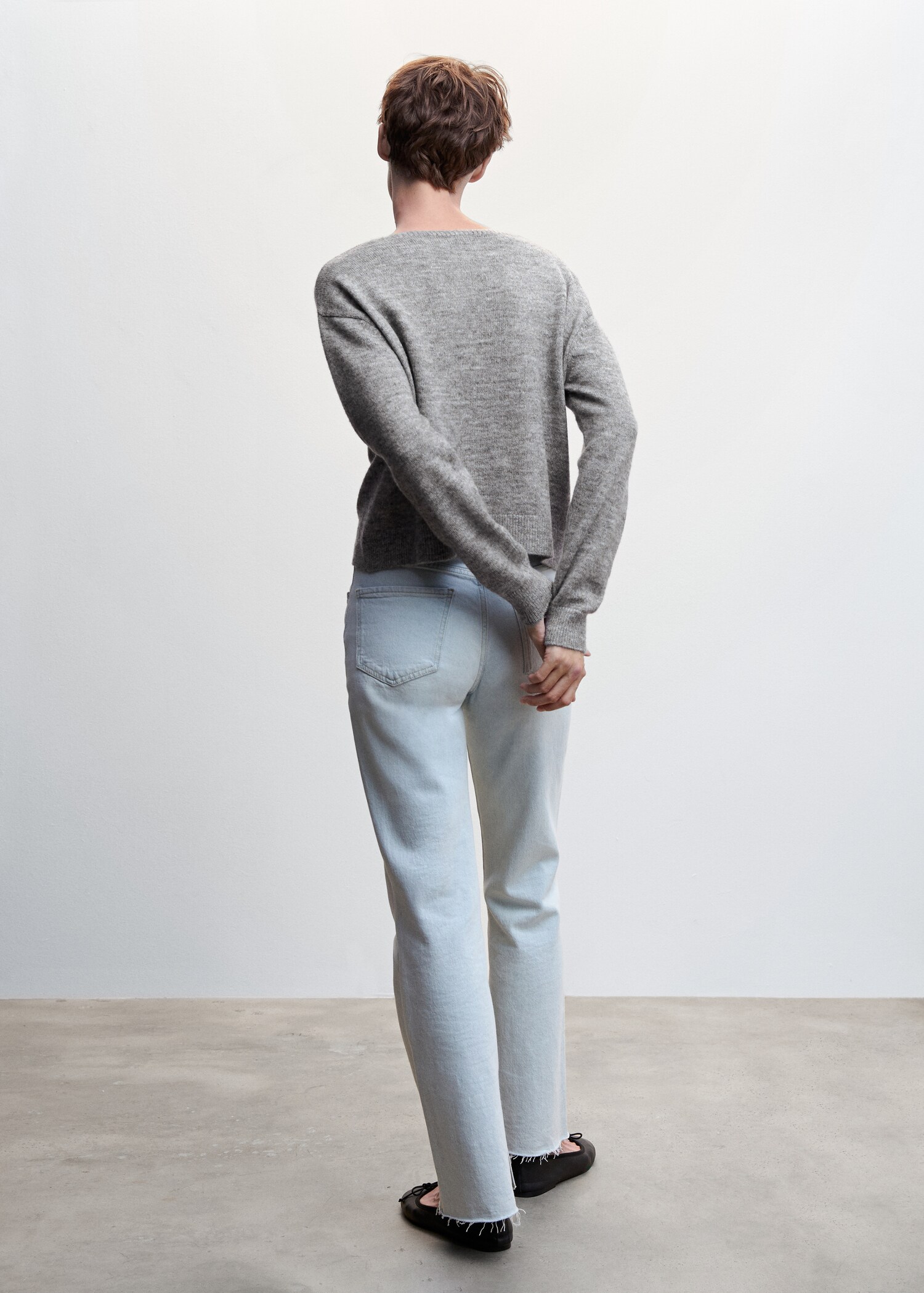 Pull-over maille col en V - Verso de l’article