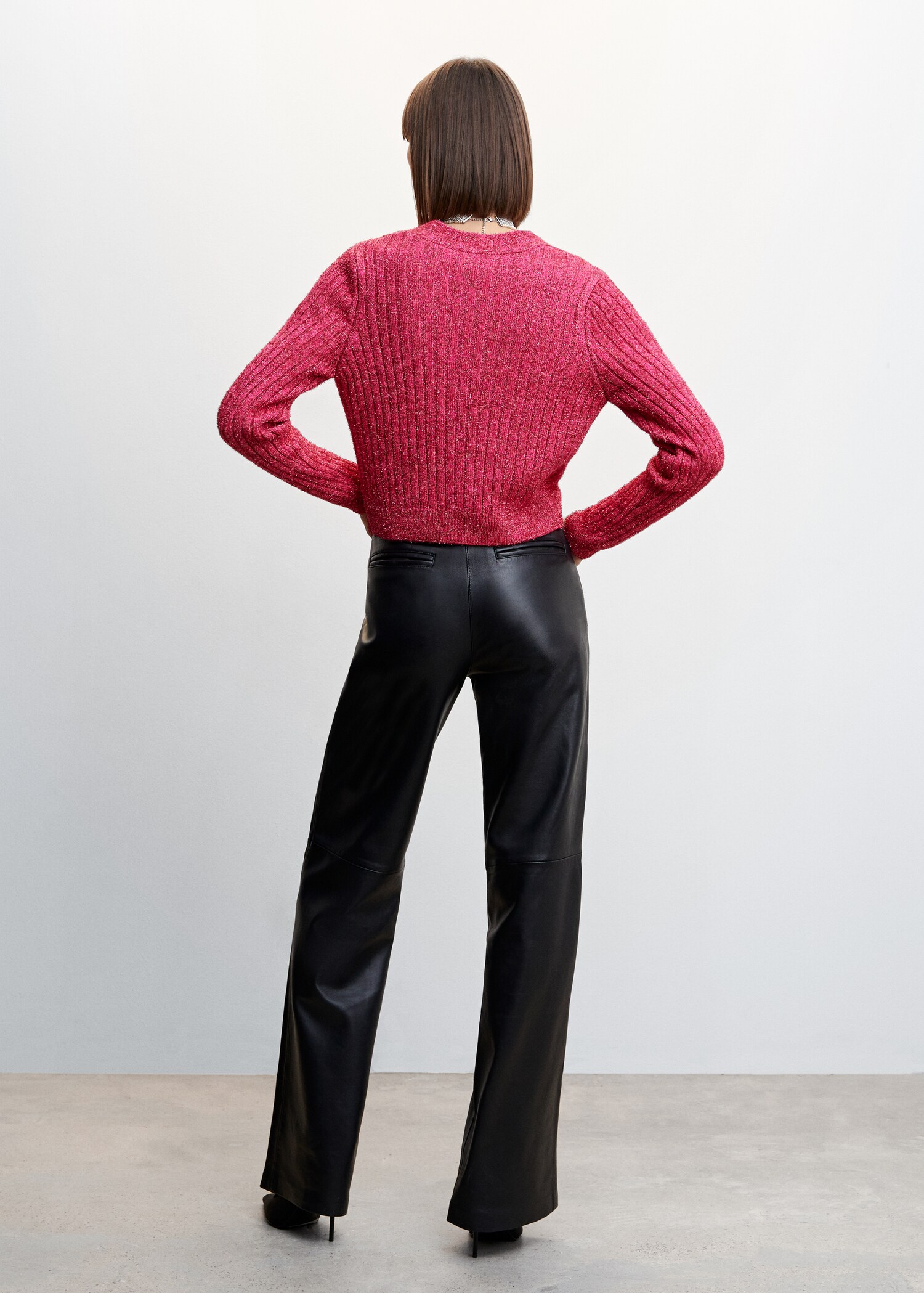 Lurex vest met knopen - Achterkant van het artikel