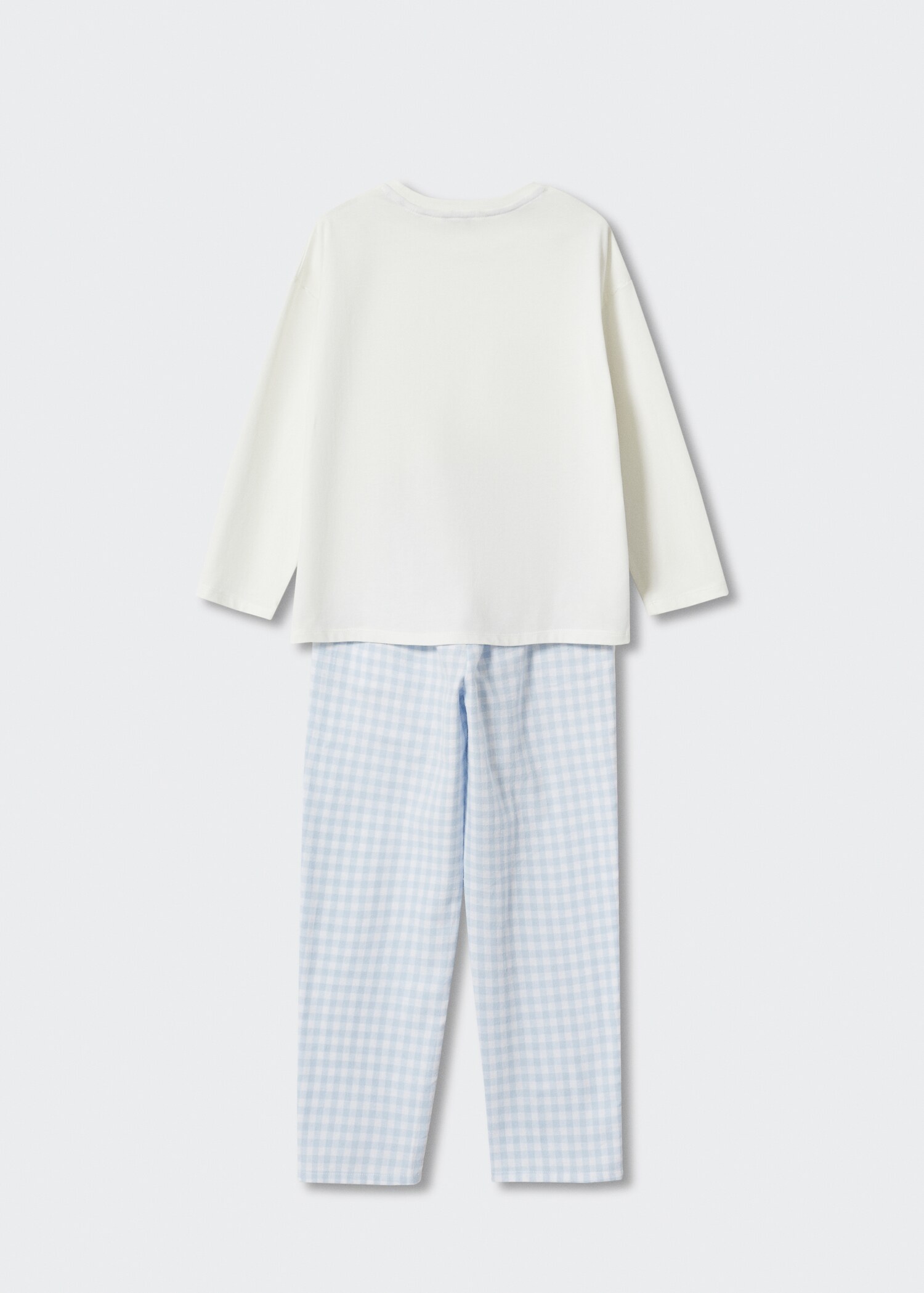 Pijama dos piezas largo cuadros - Reverso del artículo