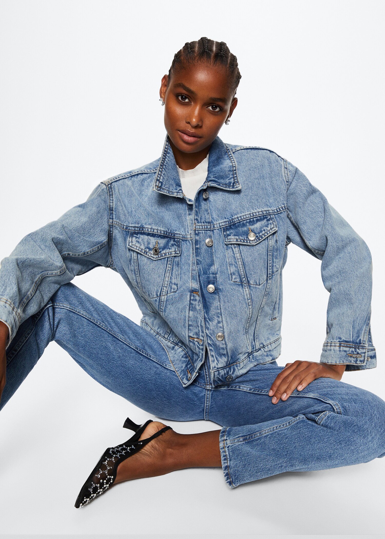 Pocketed denim jacket - Details of the article 2