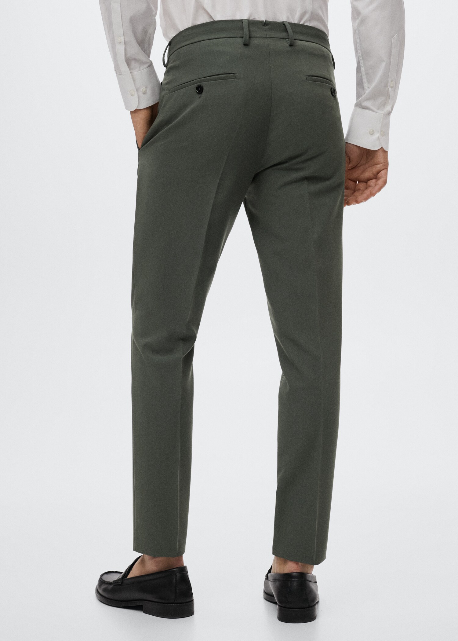 Костюмные брюки super slim fit - Обратная сторона изделия