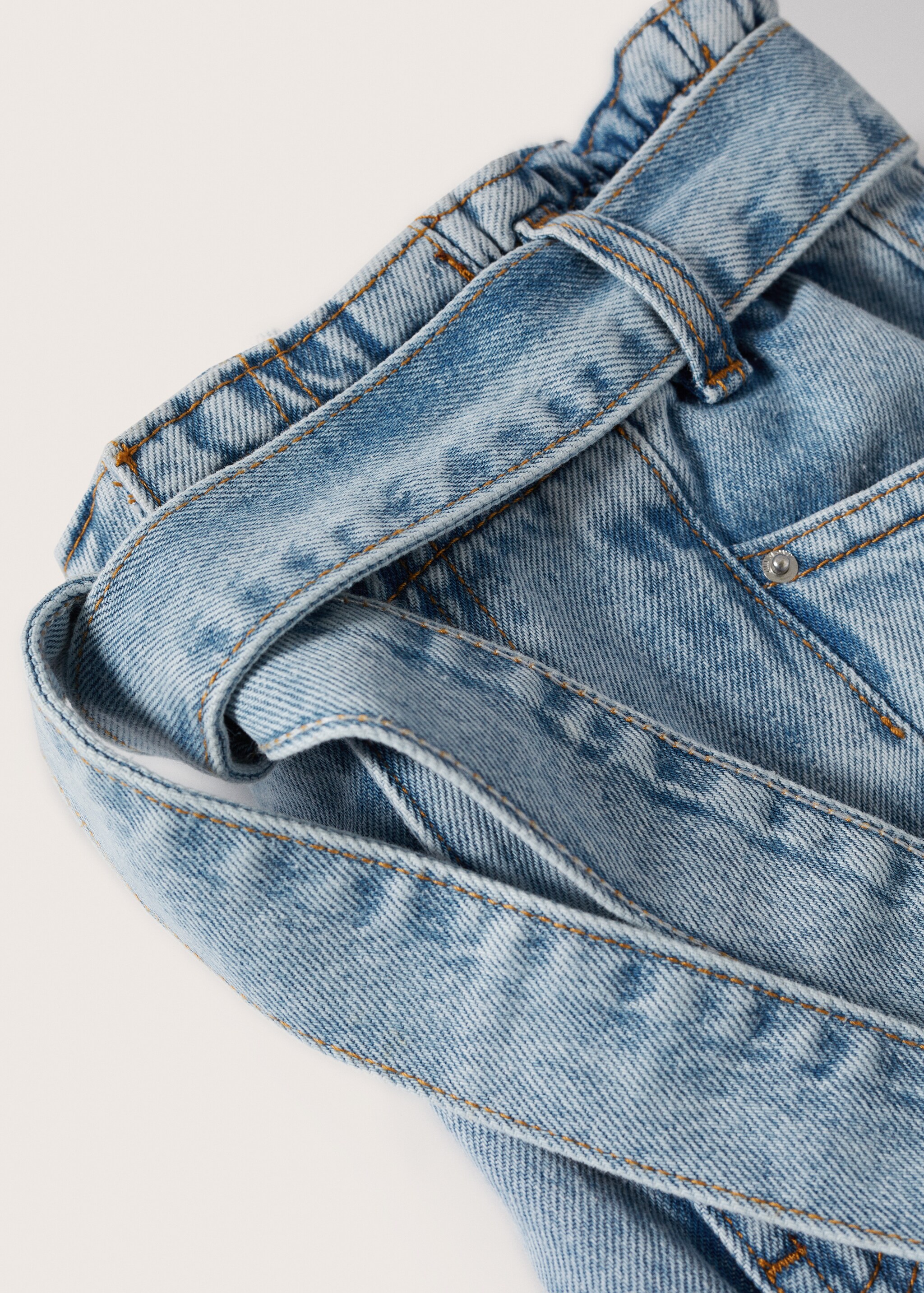 Paperbag denim shorts - Details of the article 8