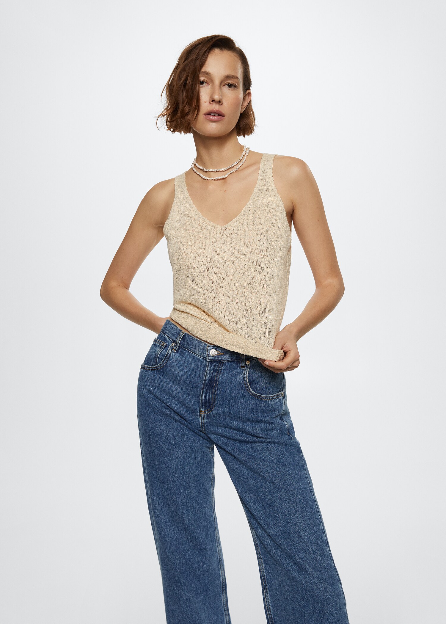 Textured knit top - Medium plane