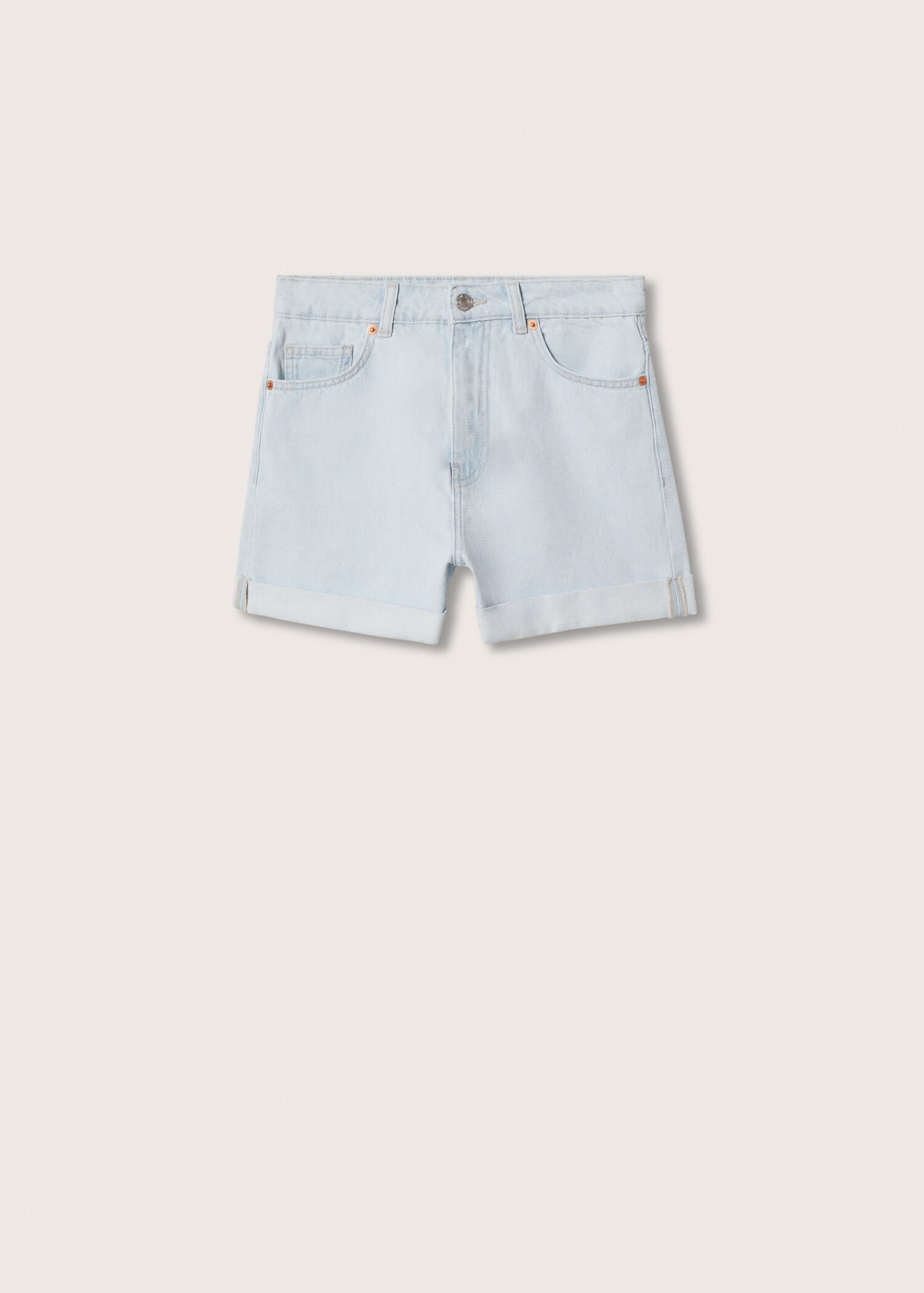 Denimshorts mom-fit - Artikkel uten modell