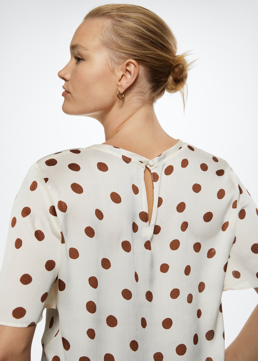 mango polka dot top