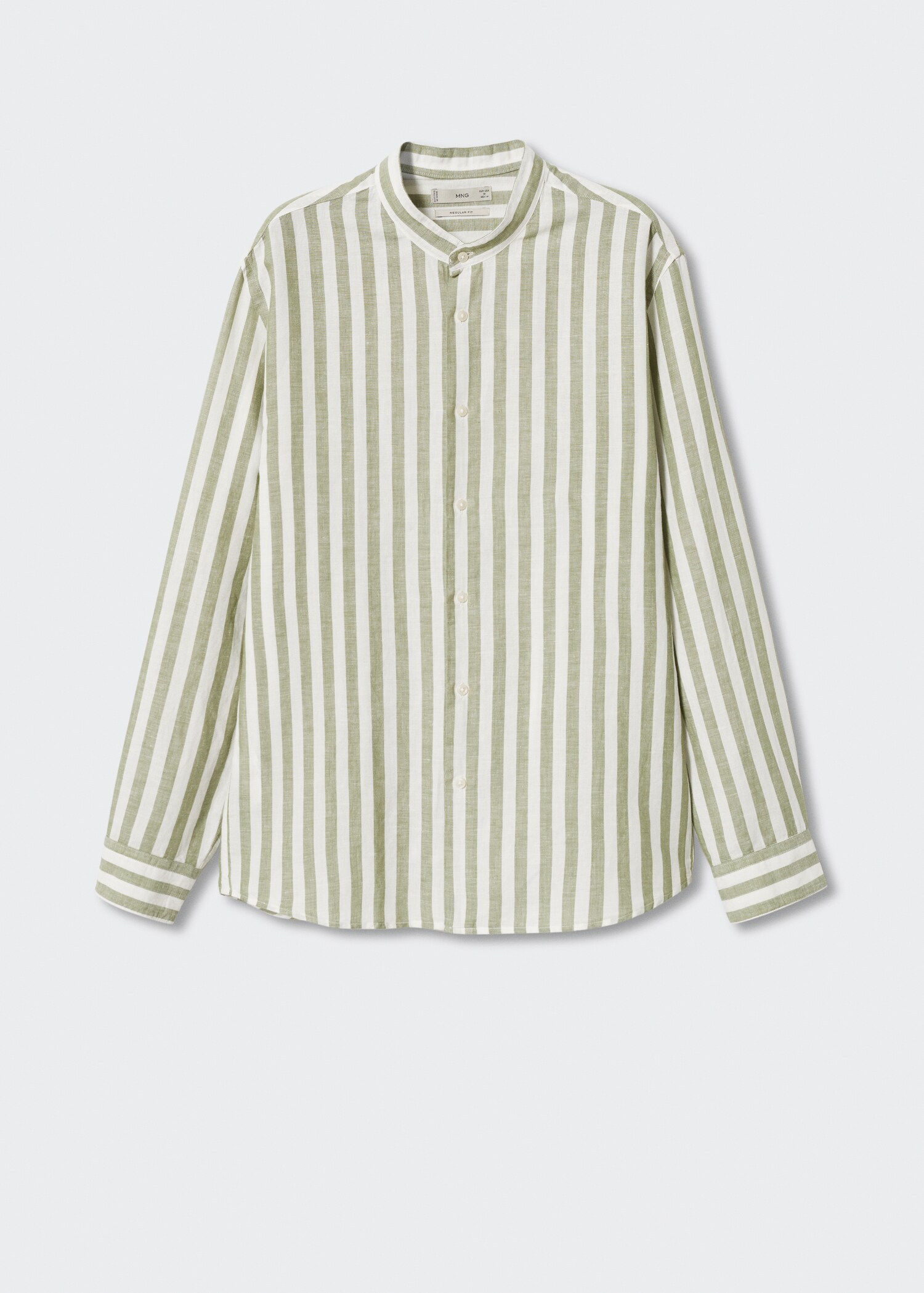 Regular-fit striped linen shirt - Article without model