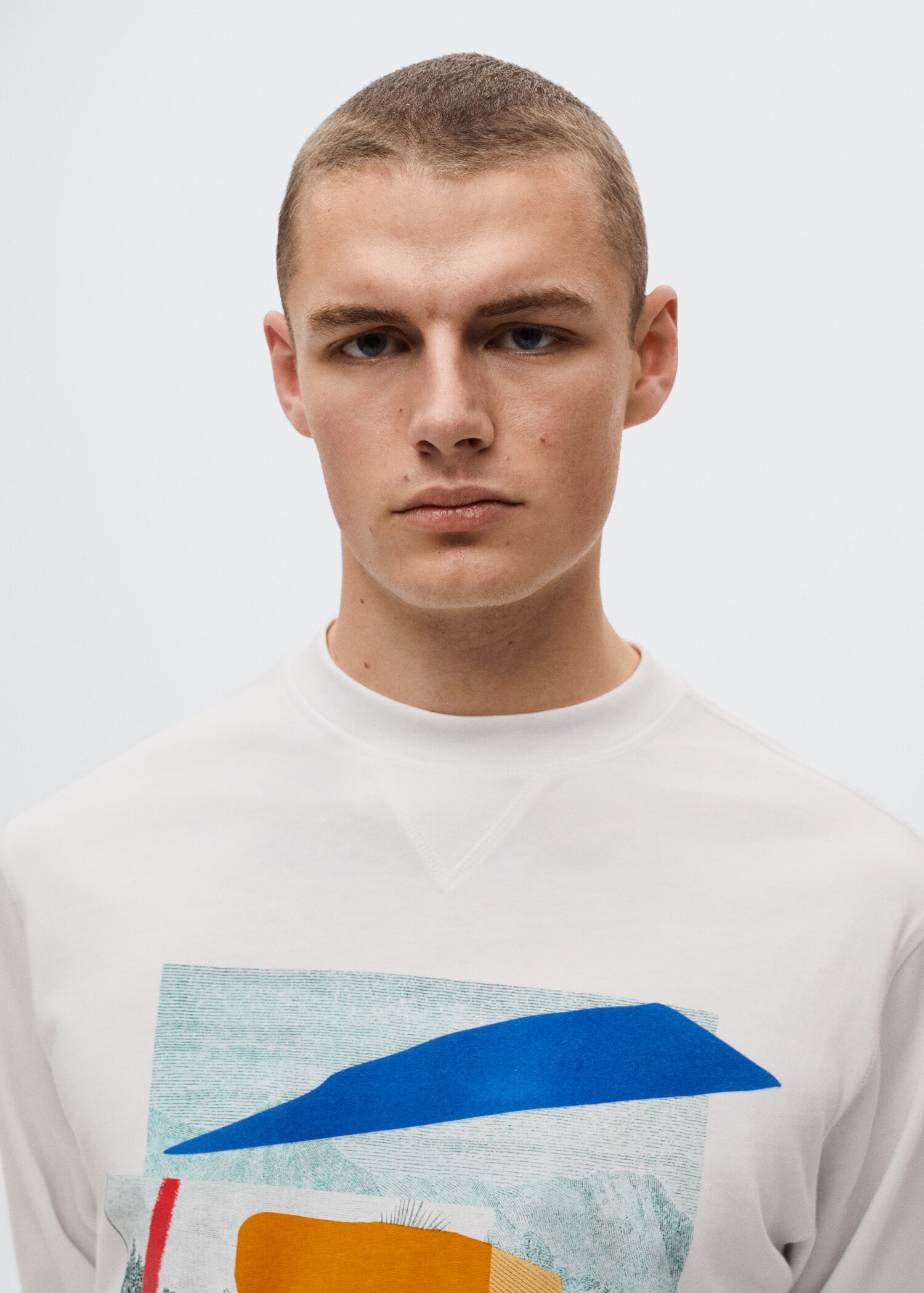 Gemustertes Baumwoll-Sweatshirt - Detail des Artikels 1