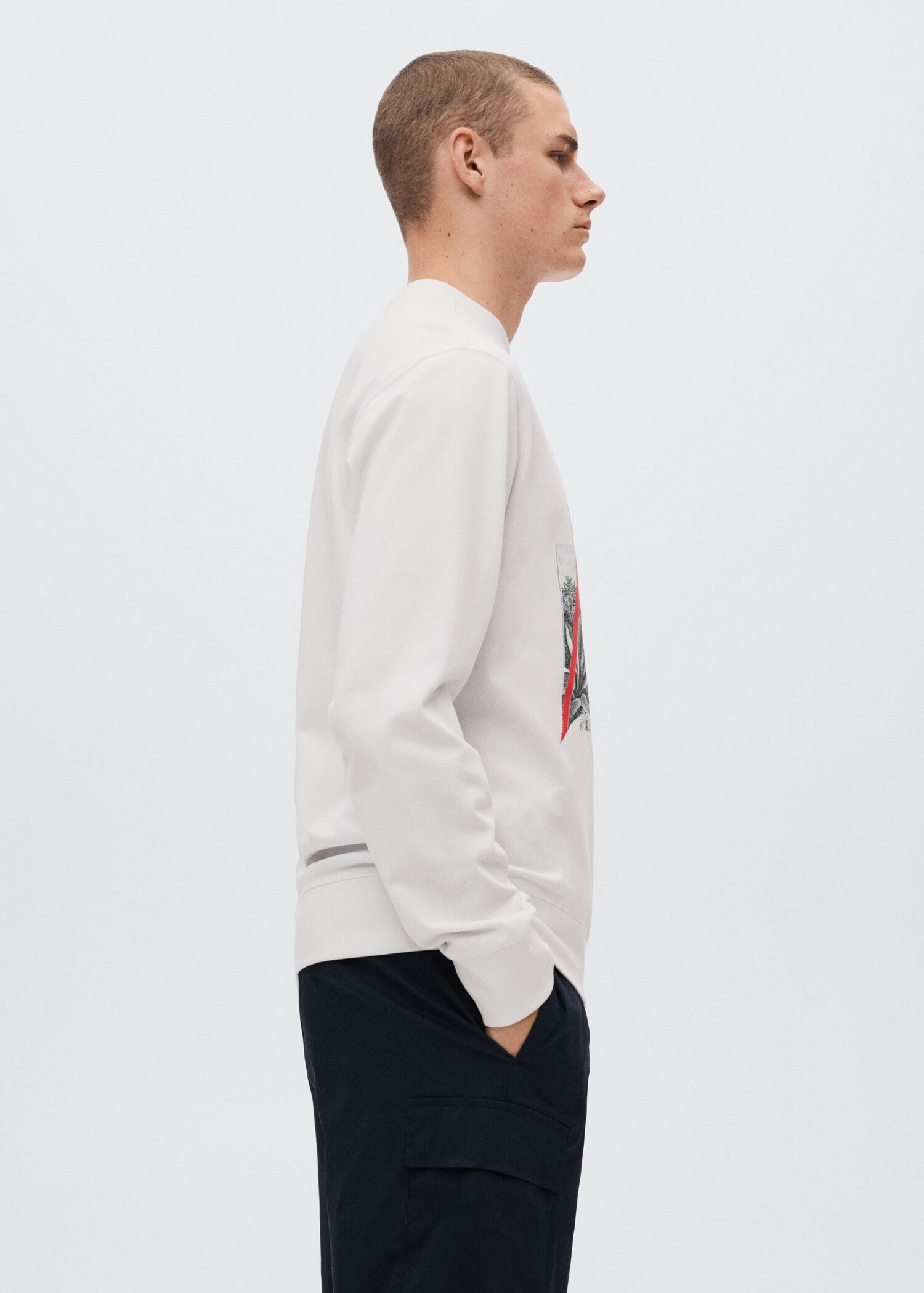 Gemustertes Baumwoll-Sweatshirt - Detail des Artikels 2
