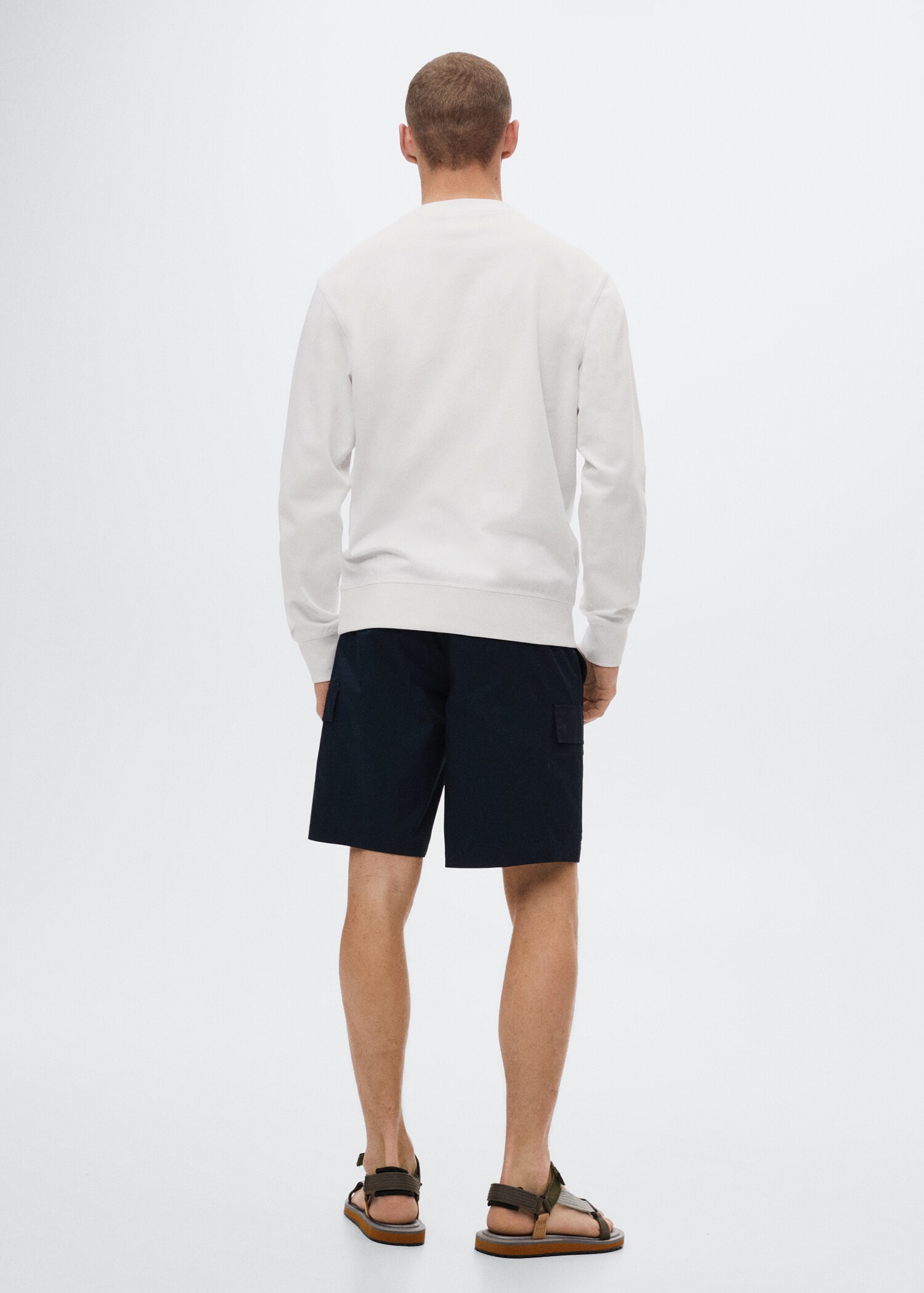 Gemustertes Baumwoll-Sweatshirt - Rückseite des Artikels