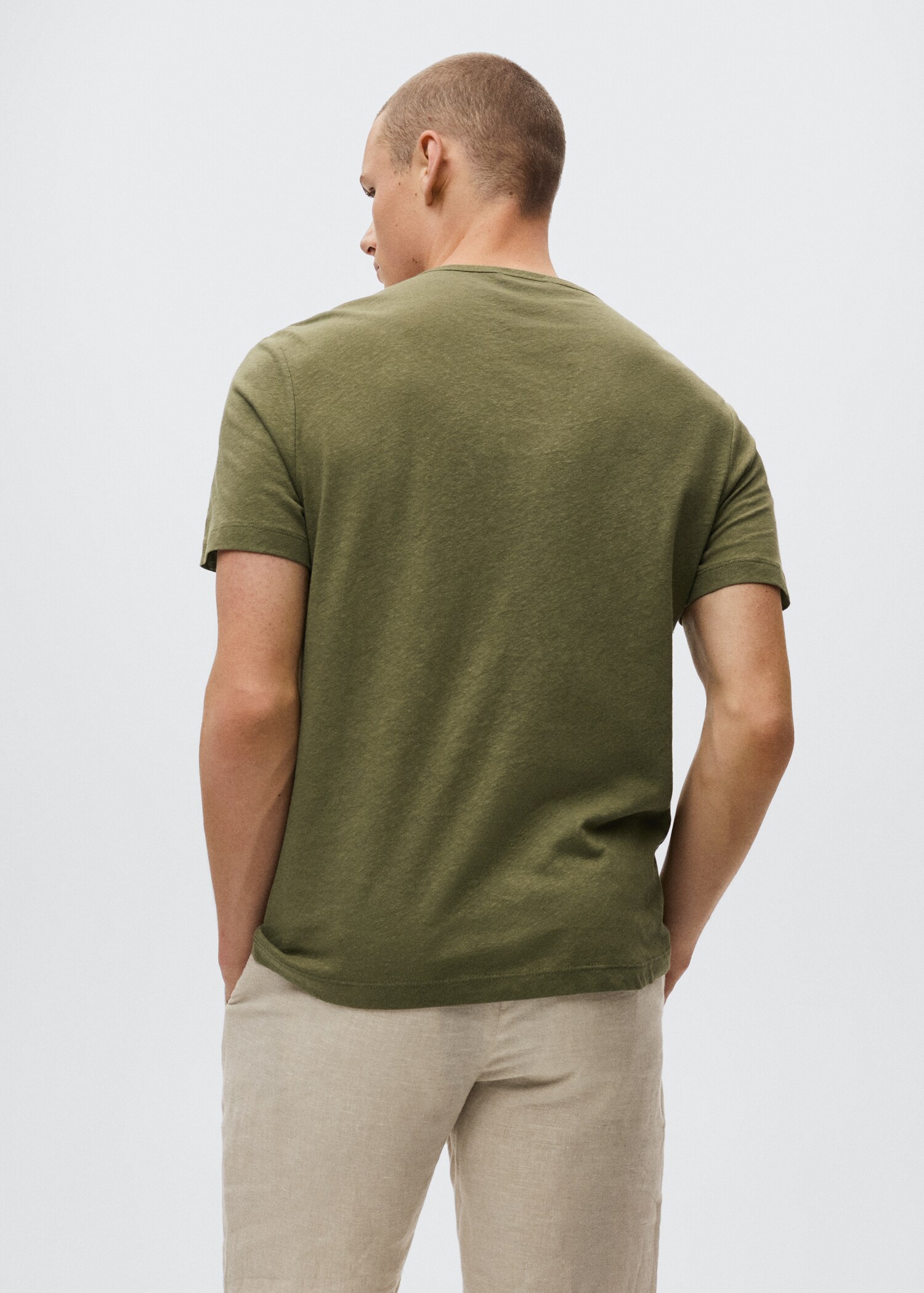 Henley-Shirt aus Leinen - Rückseite des Artikels