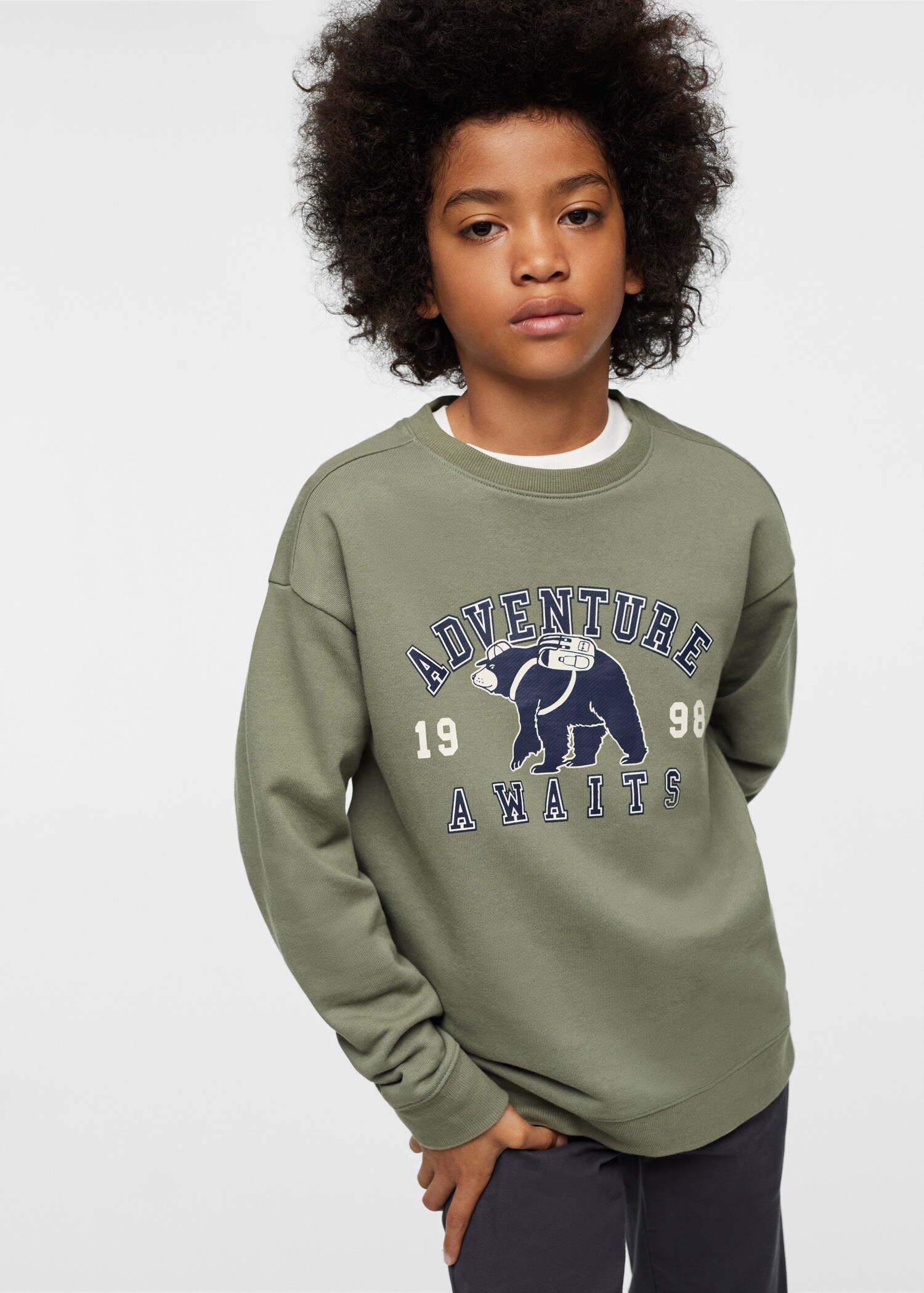Sweat-shirt coton imprimé - Plan moyen