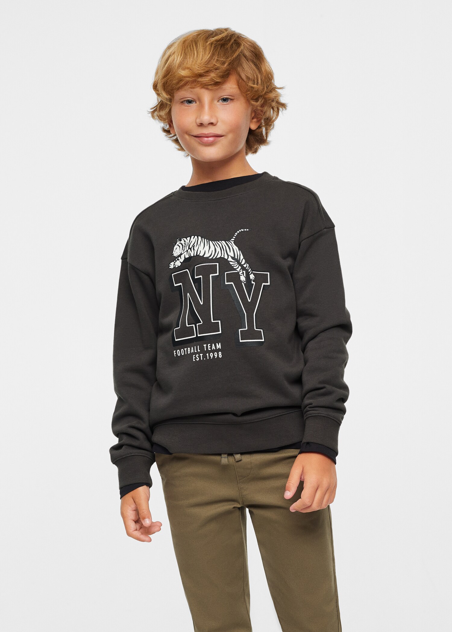 Sweat-shirt coton imprimé - Plan moyen