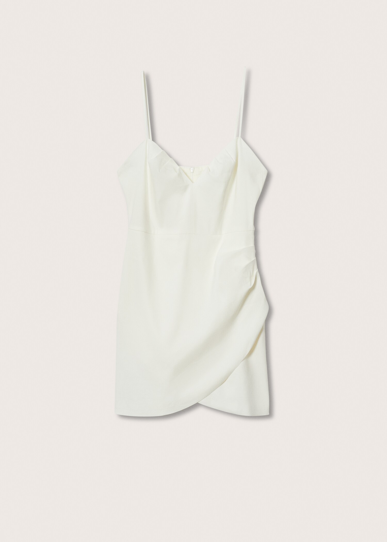 Pleated linen-blend dress - Article without model