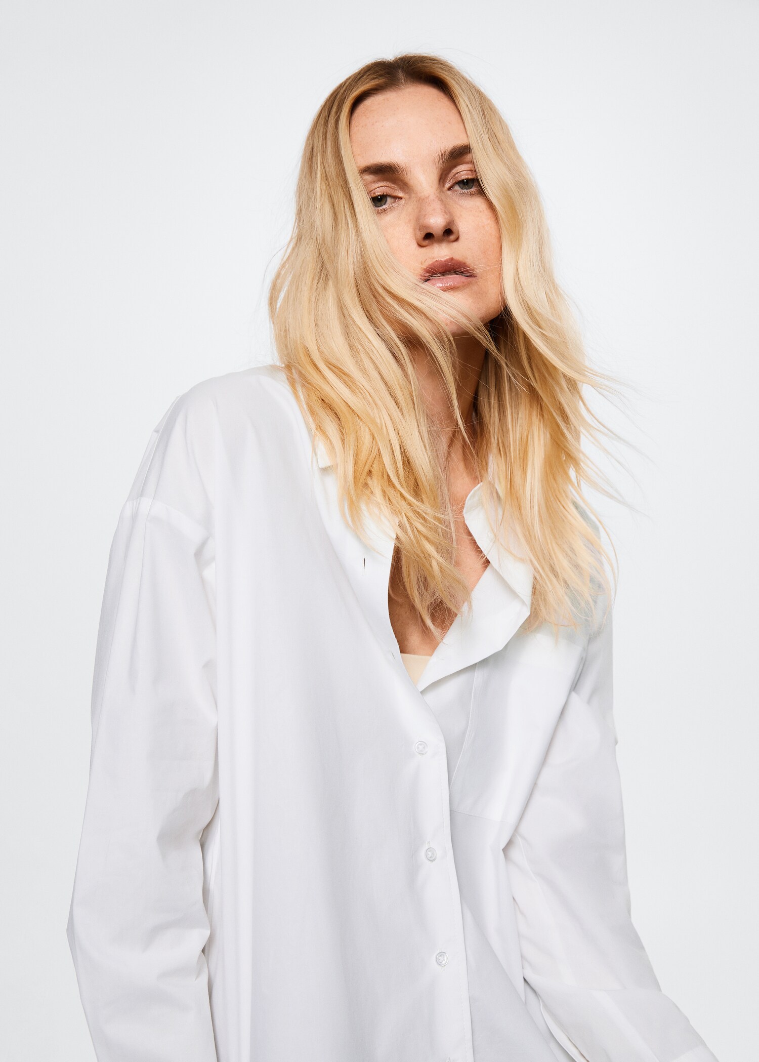 Oversize cotton shirt - Details of the article 1