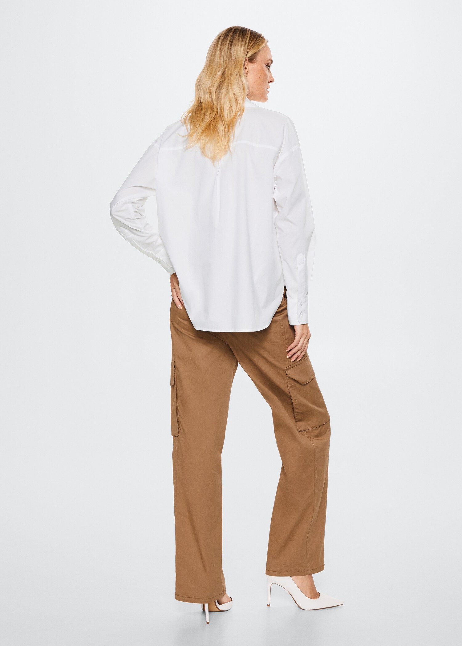 Oversize cotton shirt - Reverse of the article