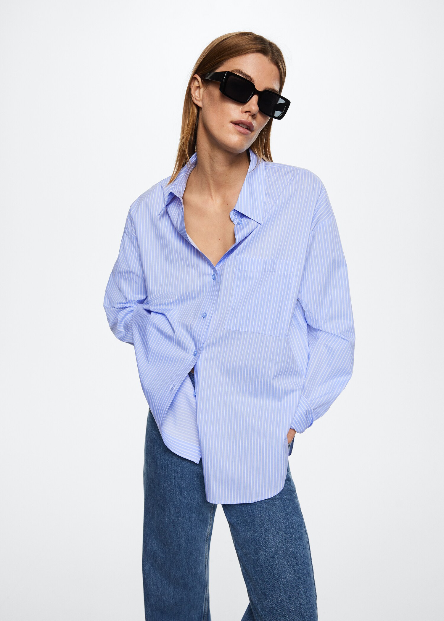 Oversize cotton shirt - Medium plane