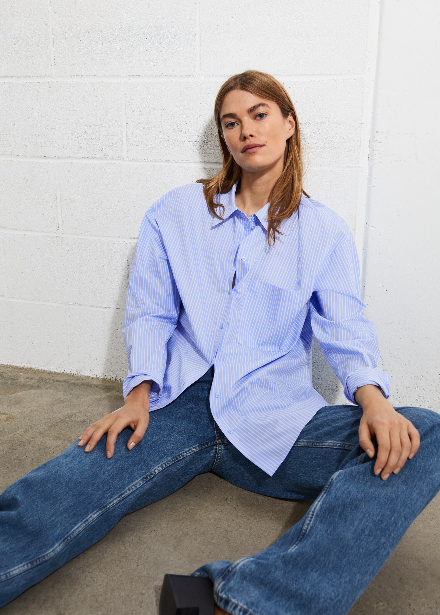 Oversize cotton shirt - Details of the article 2
