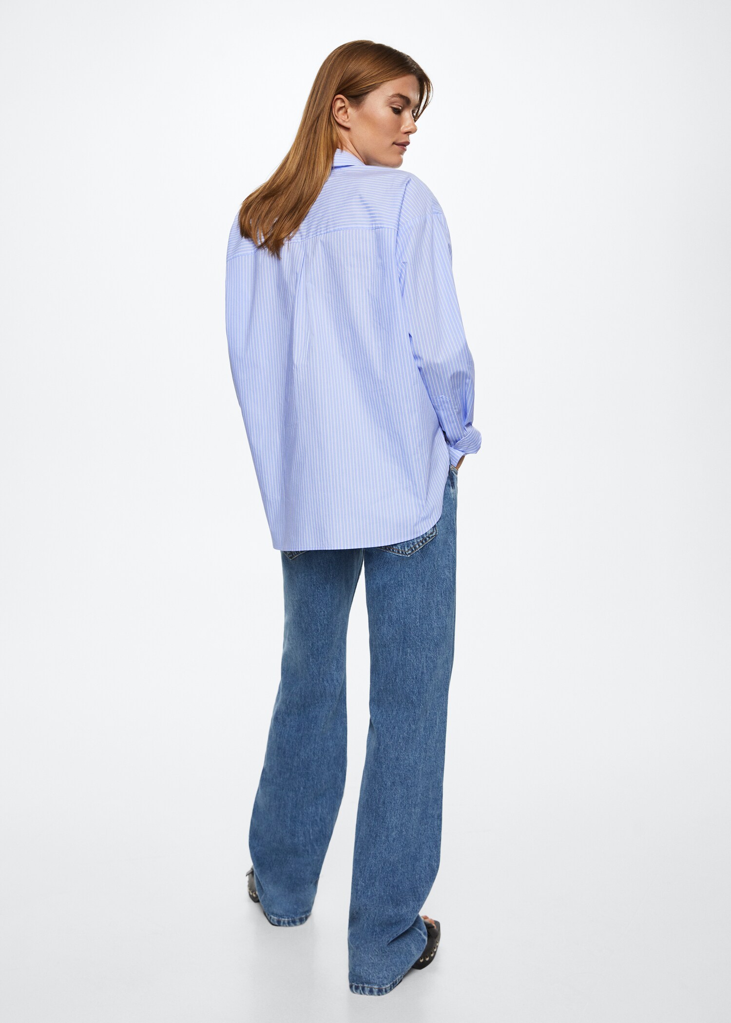 Oversize cotton shirt - Reverse of the article