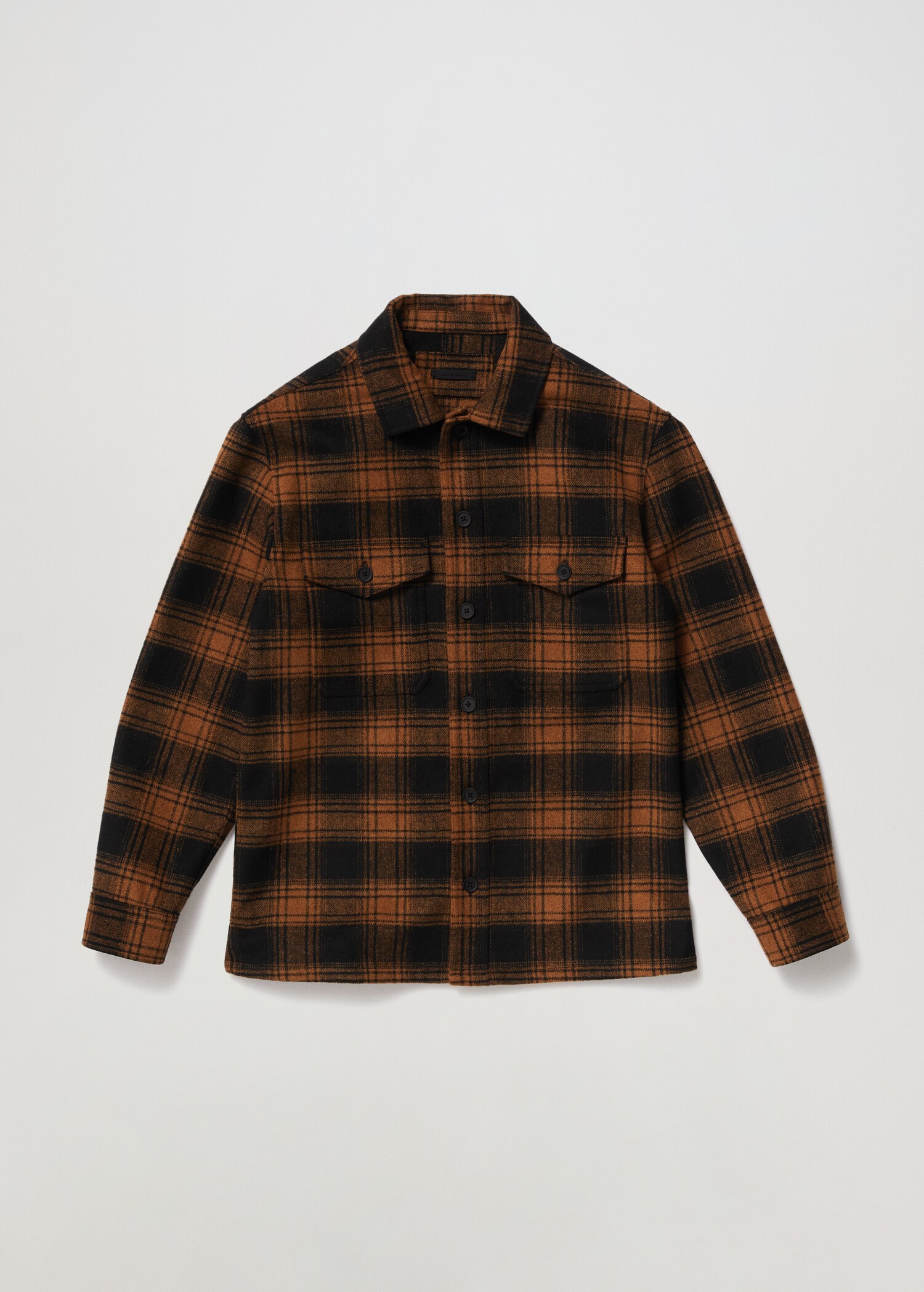 Check wool-blend overshirt - Details of the article 4