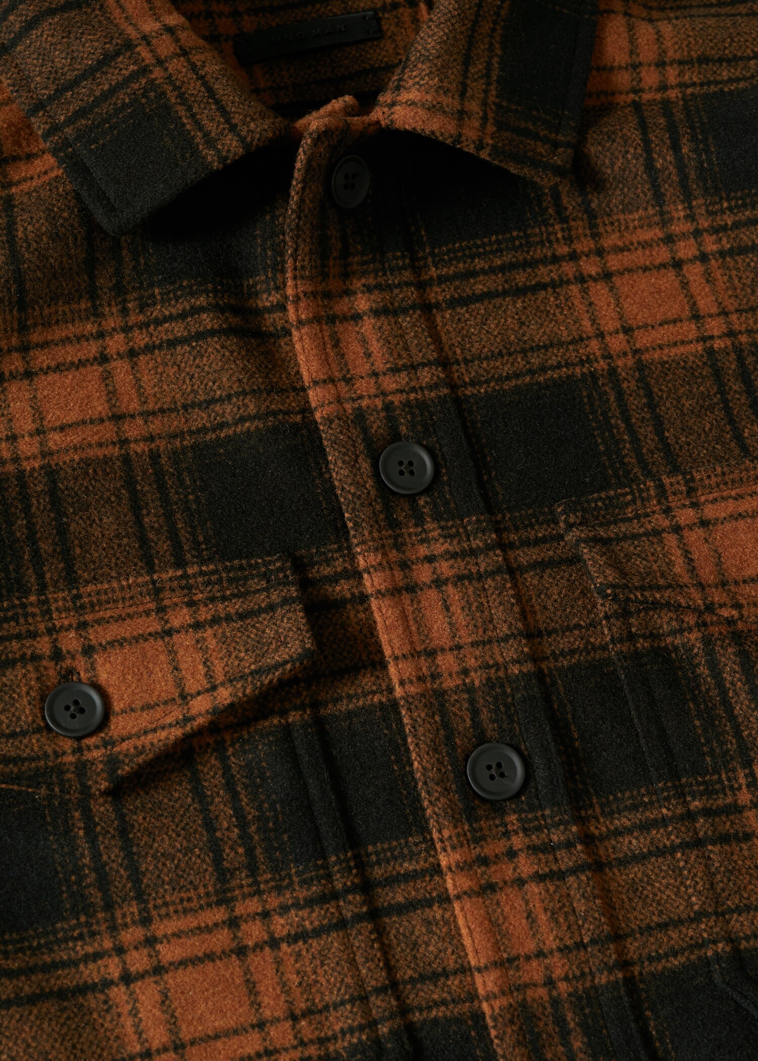 Check wool-blend overshirt - Details of the article 8