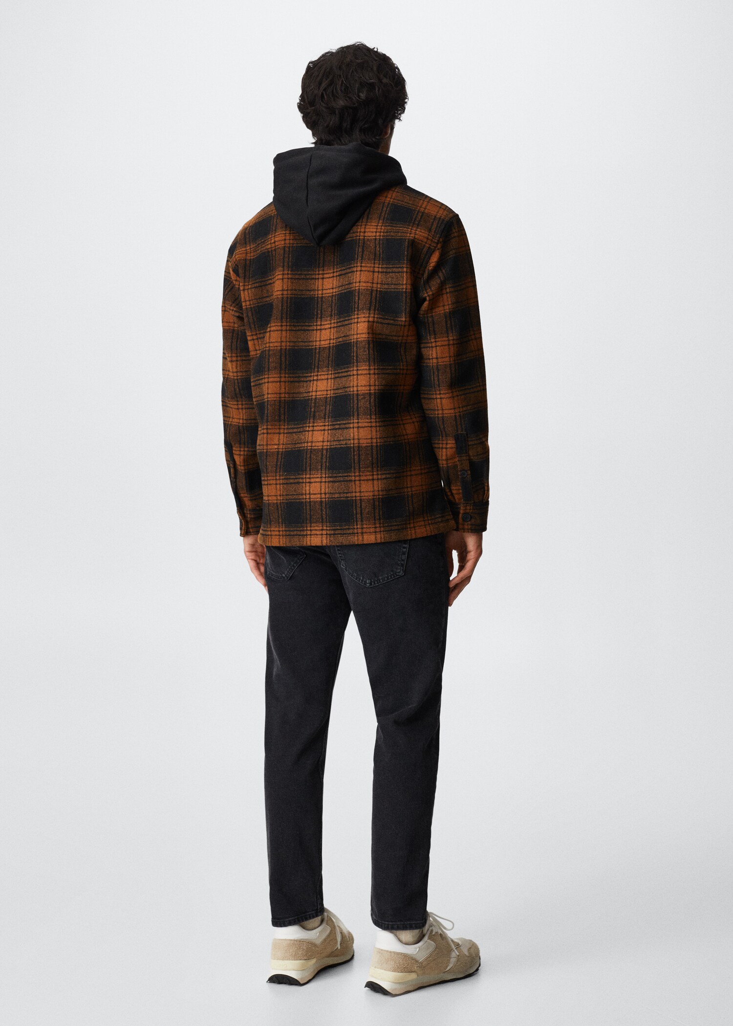 Check wool-blend overshirt - Reverse of the article