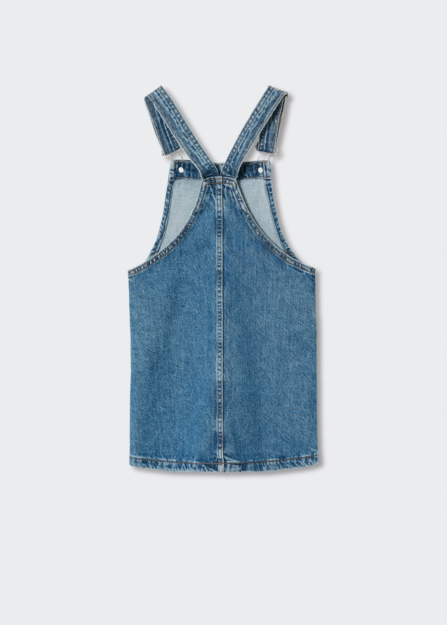 Short denim pinafore - Reverse of the article