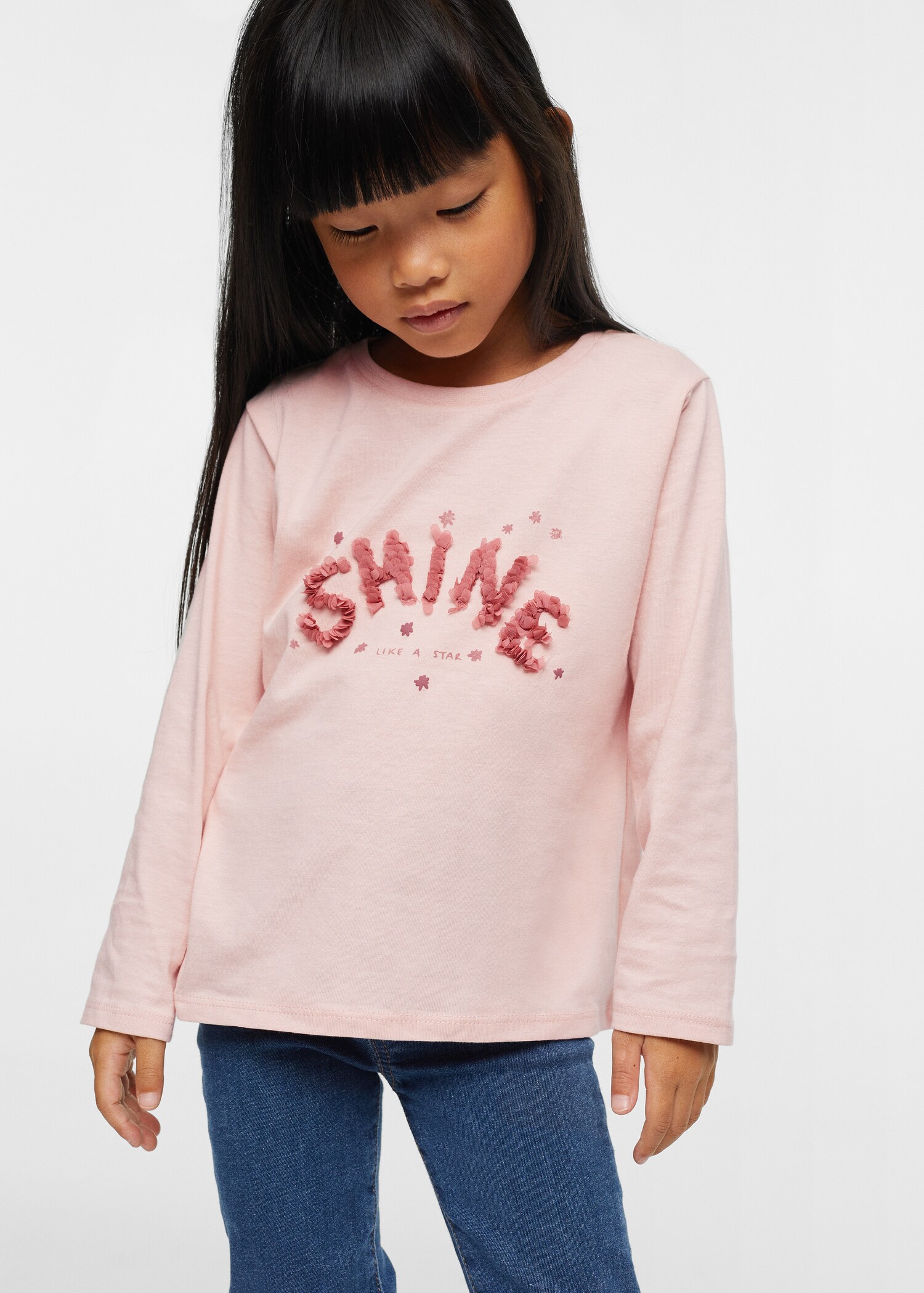 Embossed long-sleeved t-shirt - Medium plane