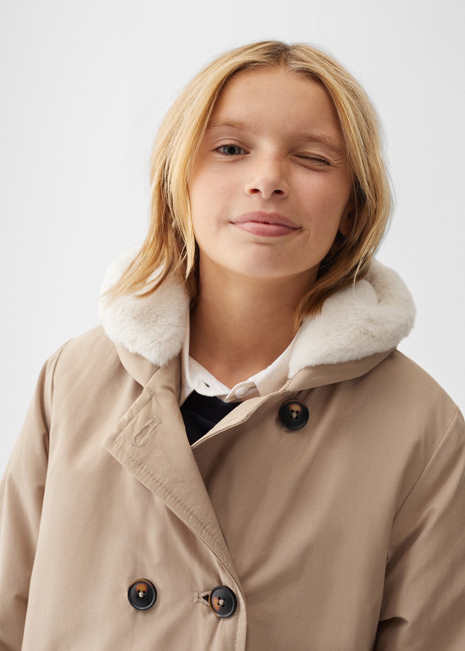 Faux-fur lining coat - Details of the article 4