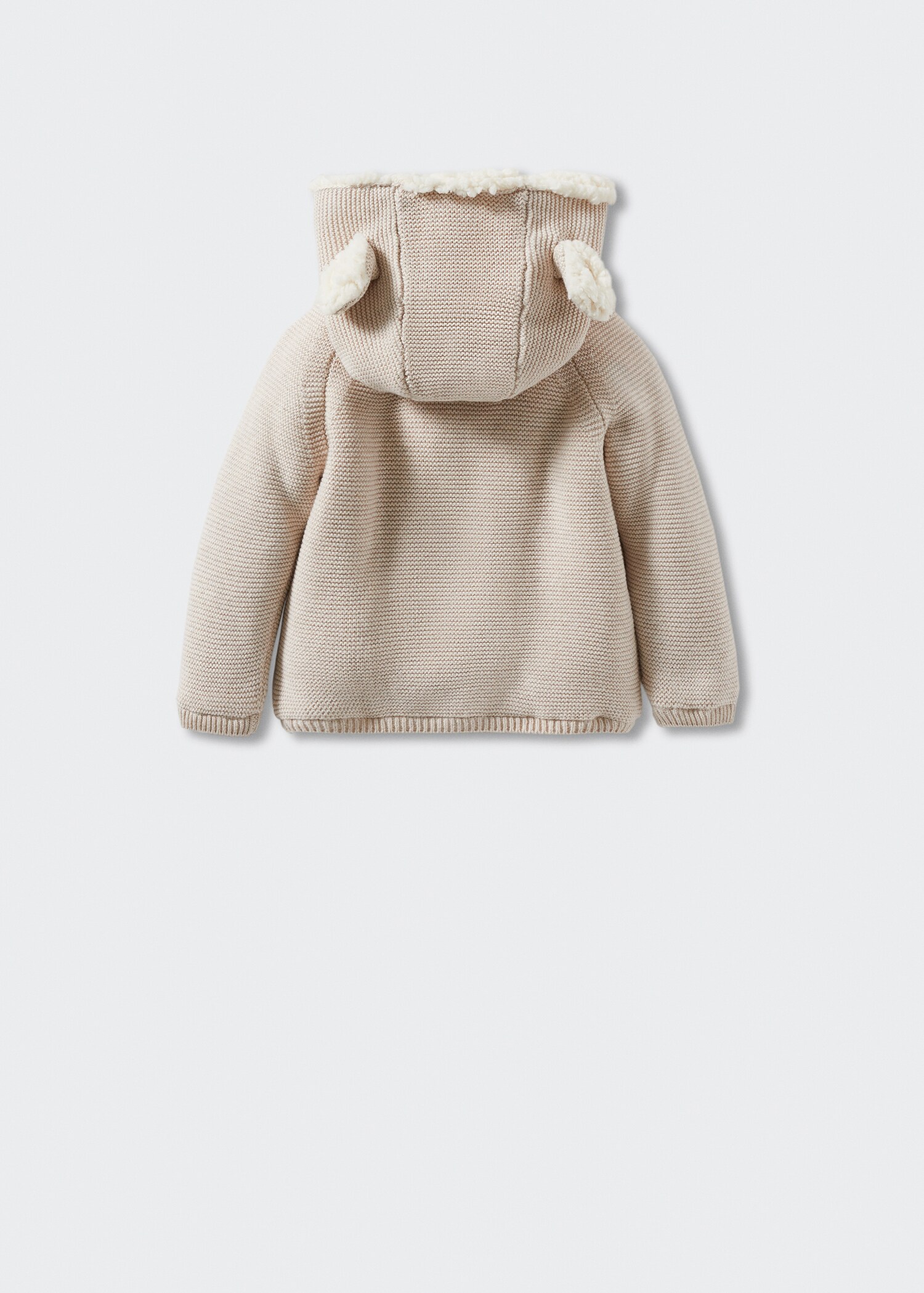 Cardigan mit Innenfutter aus Kunstfell - Rückseite des Artikels