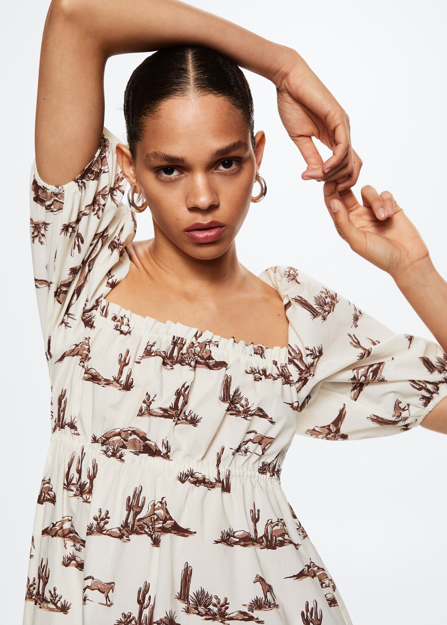 Vestido algodón estampado - Detalle del artículo 2