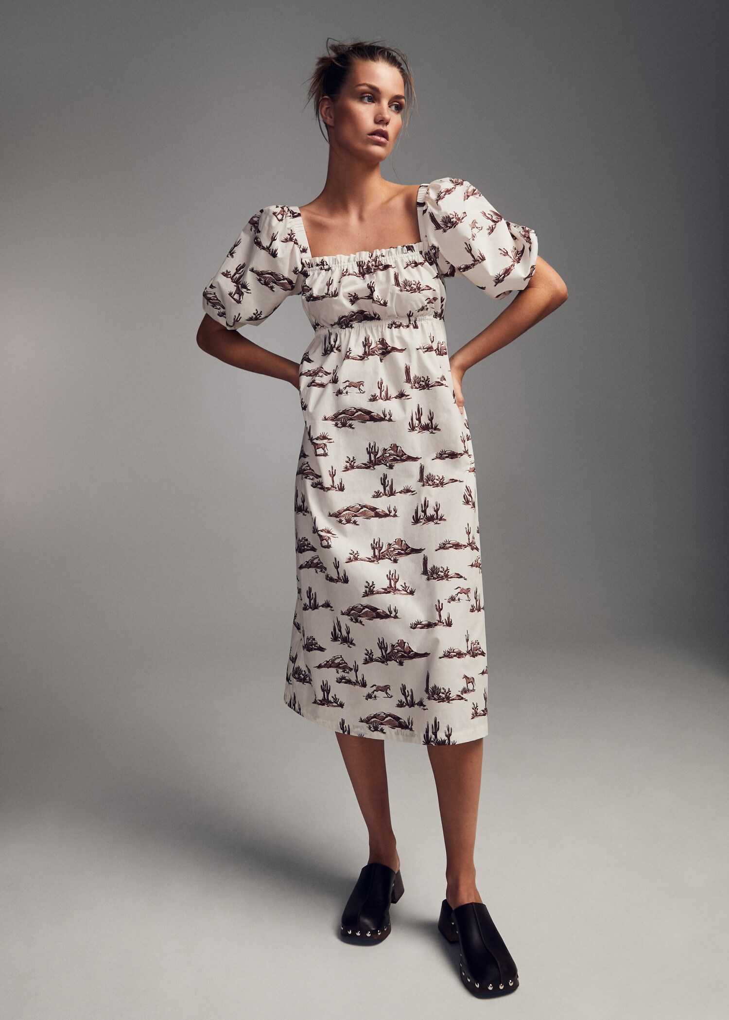 Vestido algodón estampado - Detalle del artículo 6