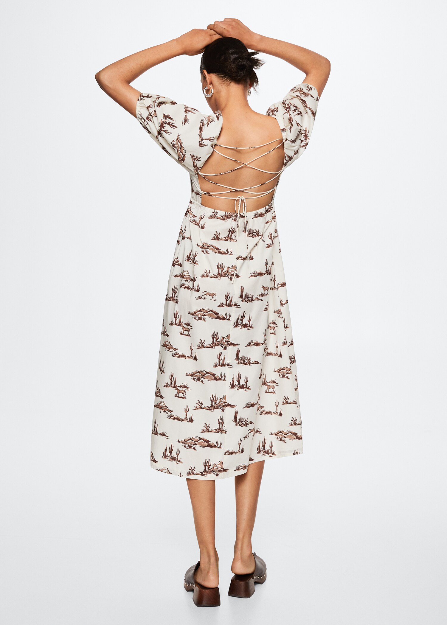 Vestido algodón estampado - Reverso del artículo