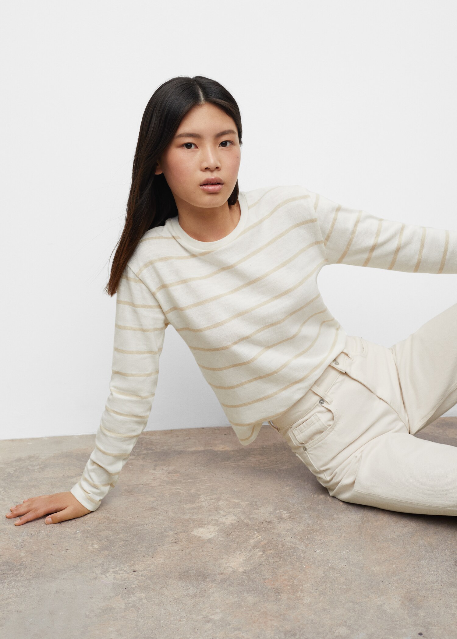 Striped cotton T-shirt - Details of the article 2
