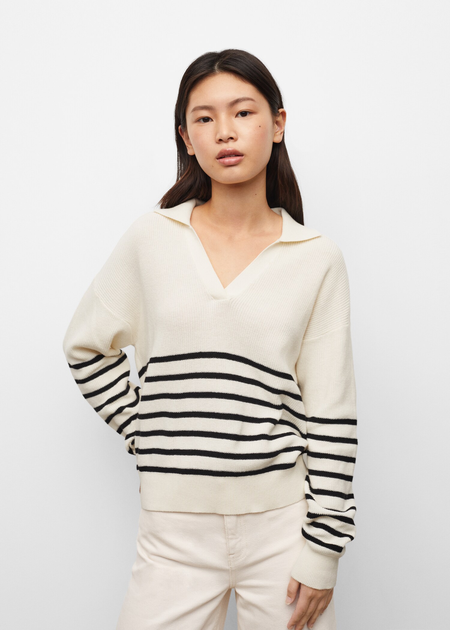 Striped knit sweater - Details of the article 2