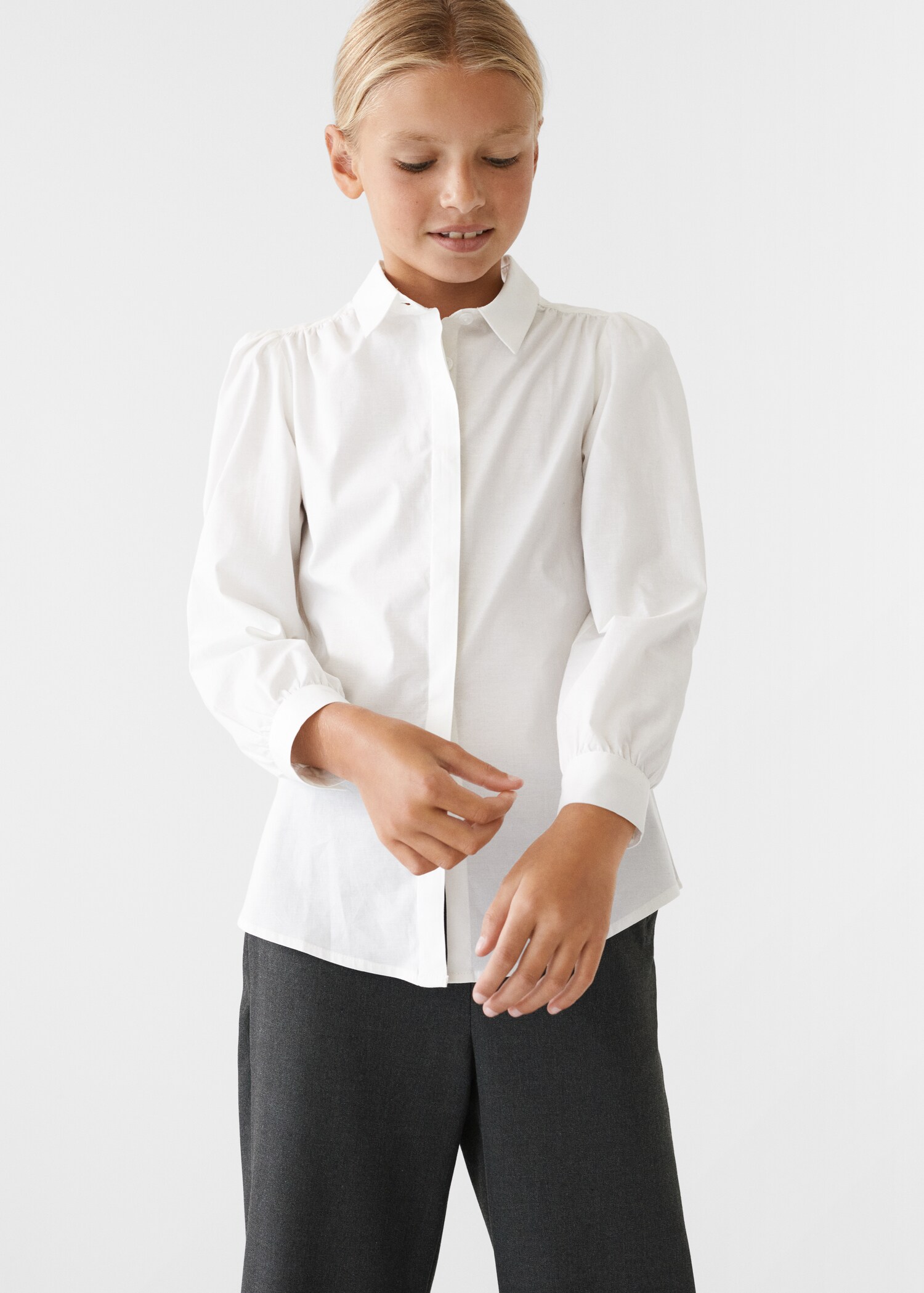 Camisa de algodão com manga abaloada - Pormenor do artigo 2