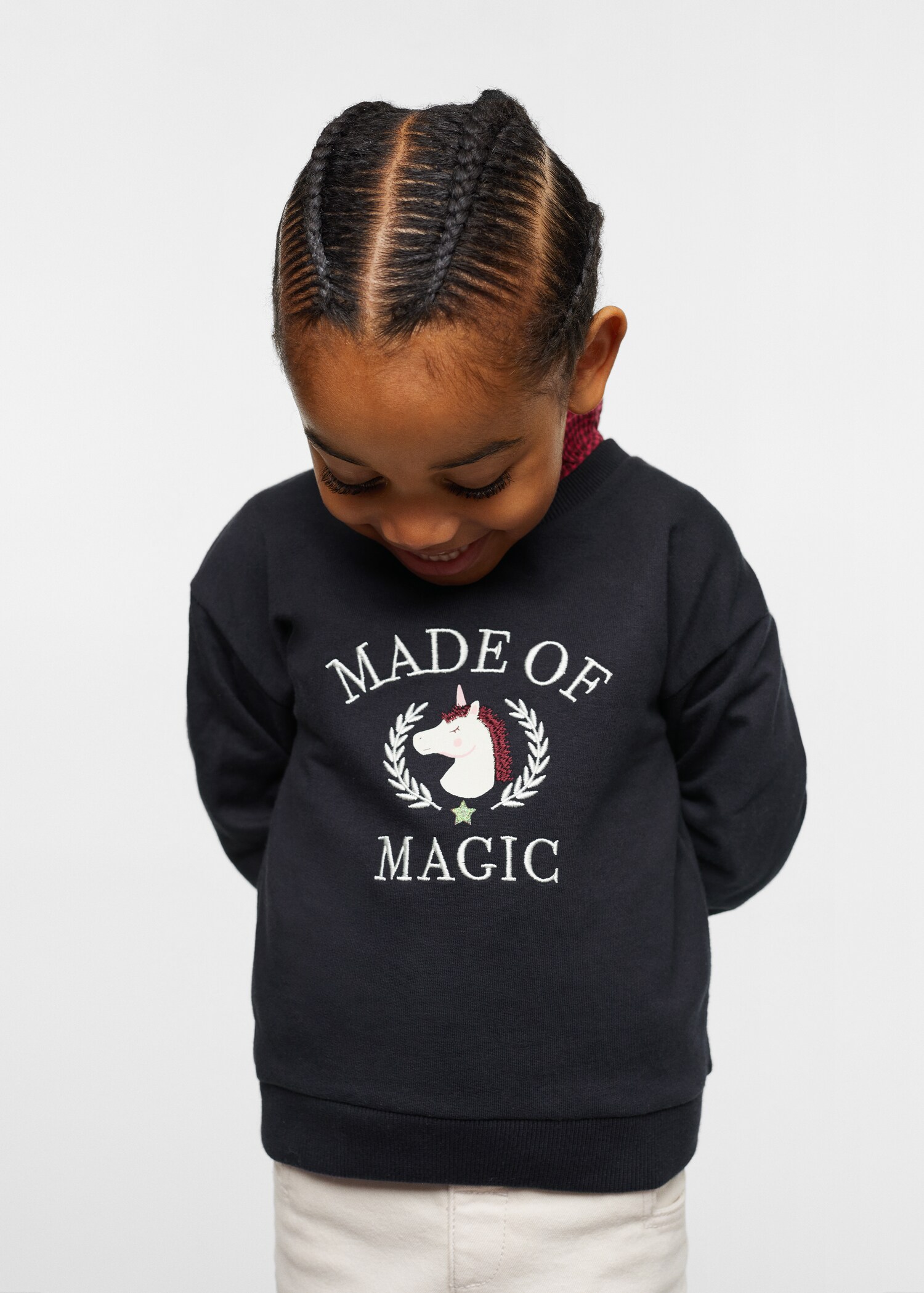 Embroidered cotton sweatshirt - Details of the article 1
