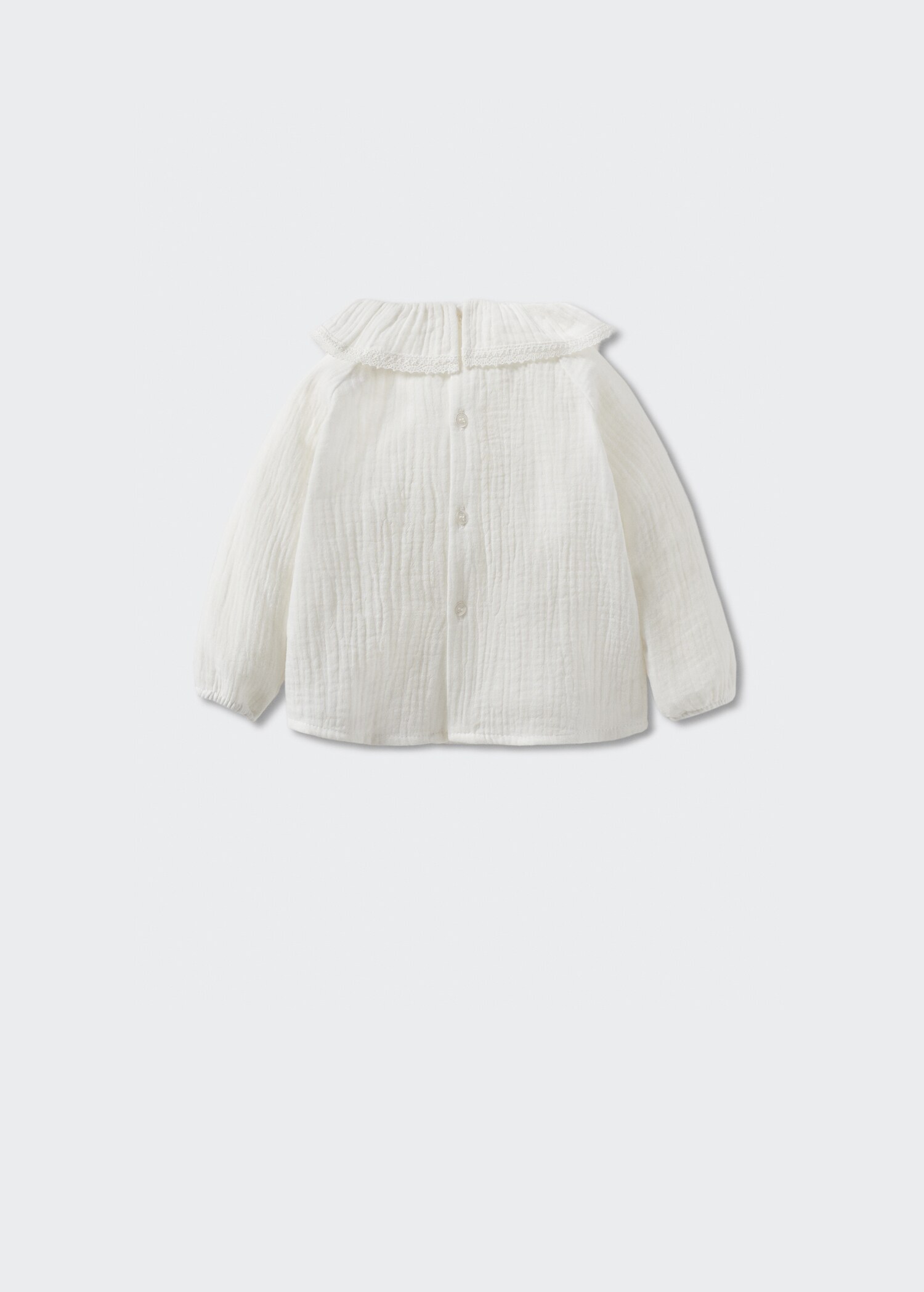 Blusa algodón cuello babydoll - Reverso del artículo