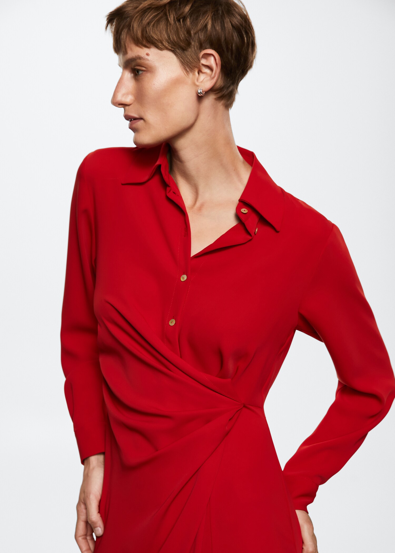 Knot detail shirt dress - Details of the article 1