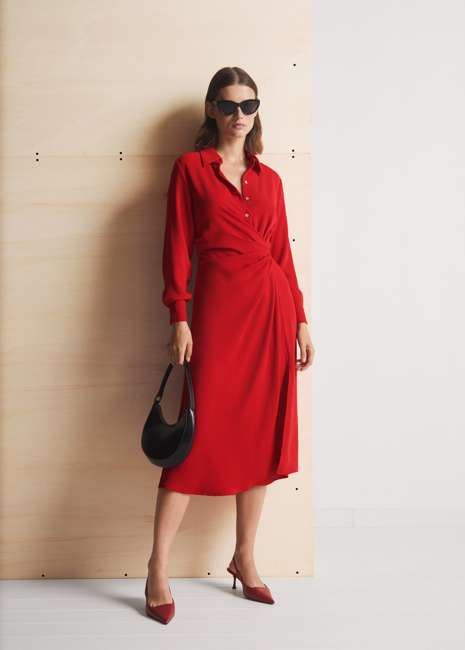 Knot detail shirt dress - Details of the article 7