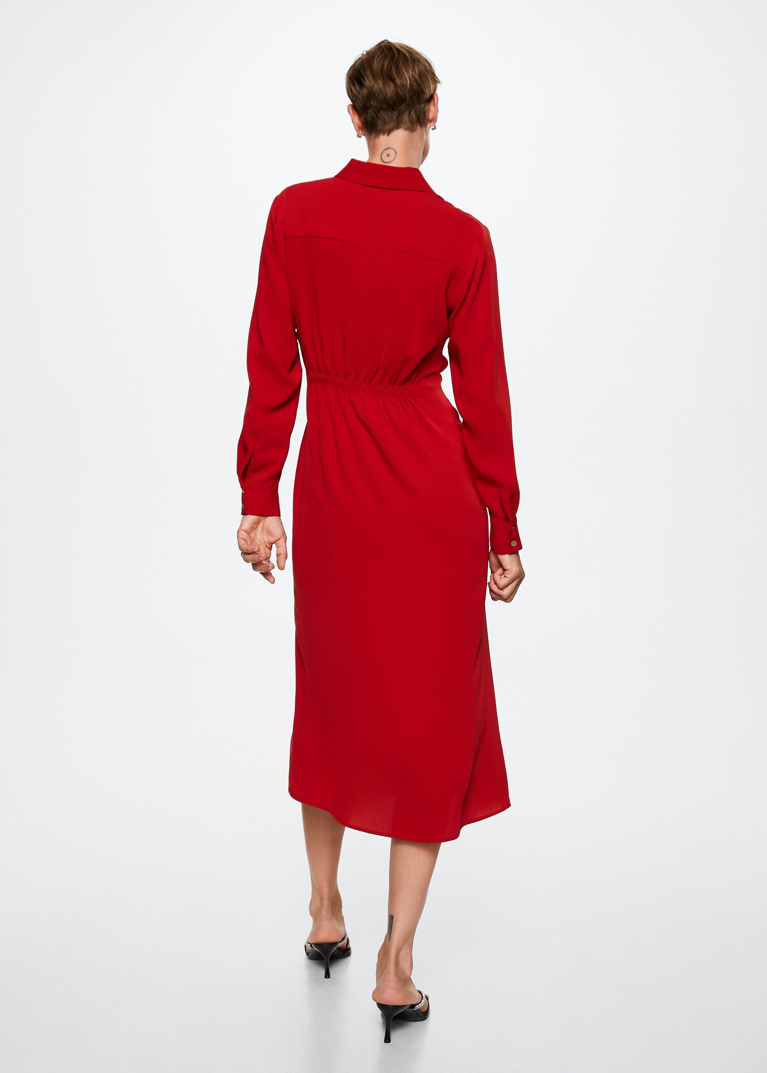 Knot detail shirt dress - Reverse of the article