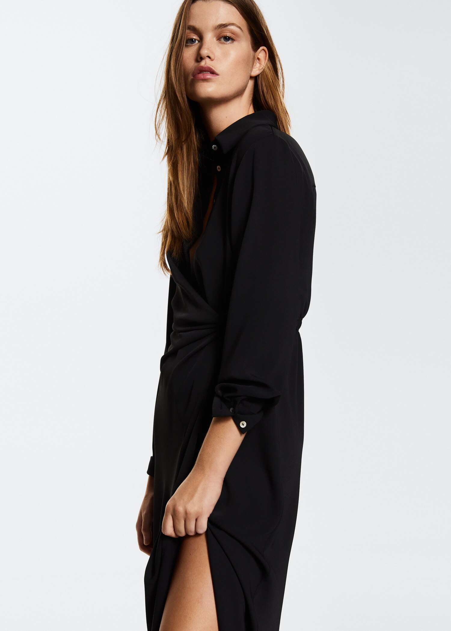 Knot detail shirt dress - Details of the article 2